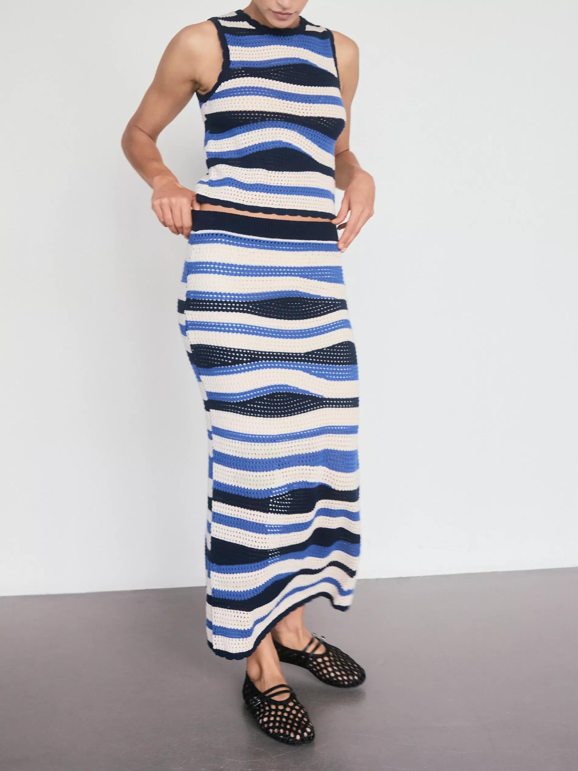 Multicolour Maxi Jersey Skirt, Multicolor, medium