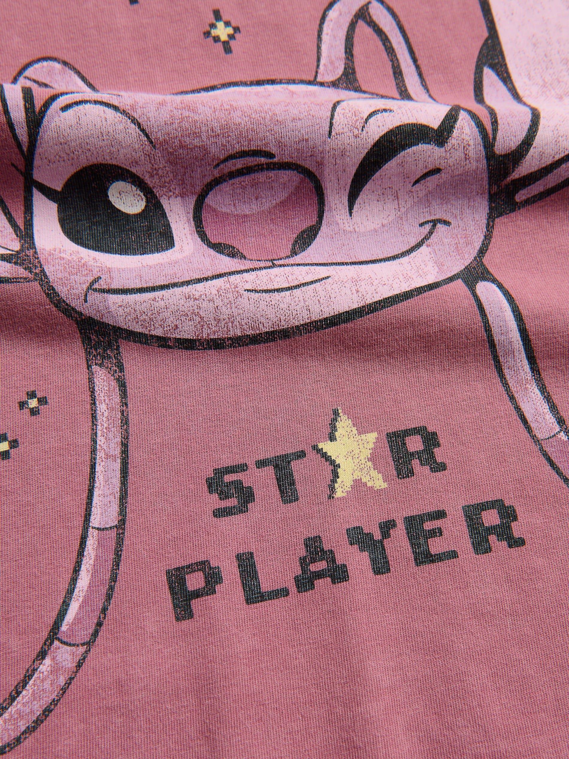 Pink Washed-Effect T-Shirt Lilo And Stitch, Purple, large image number 3
