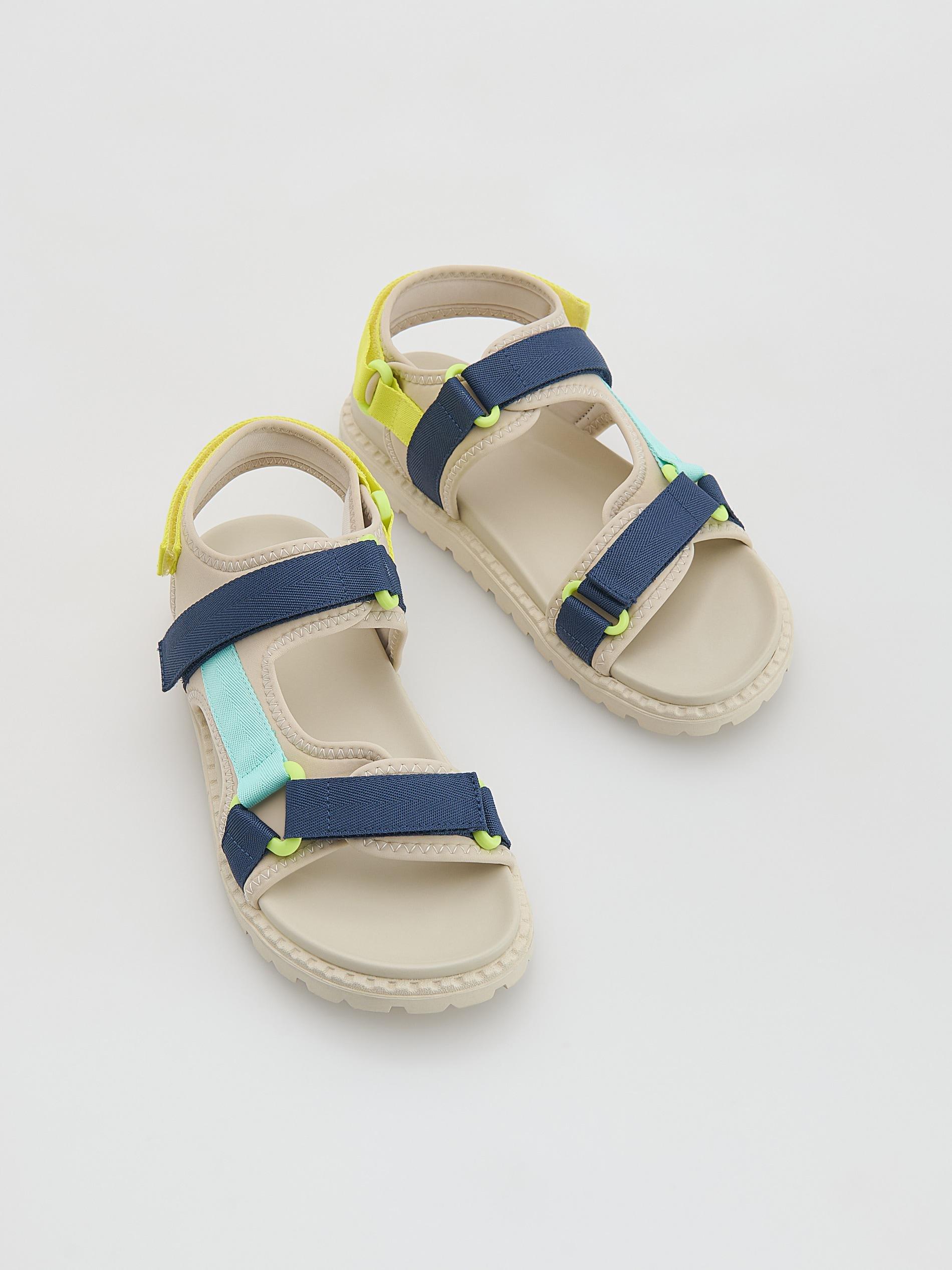 Multicolour Sandals With Velcro Fastening, Multicolor, large image number 1