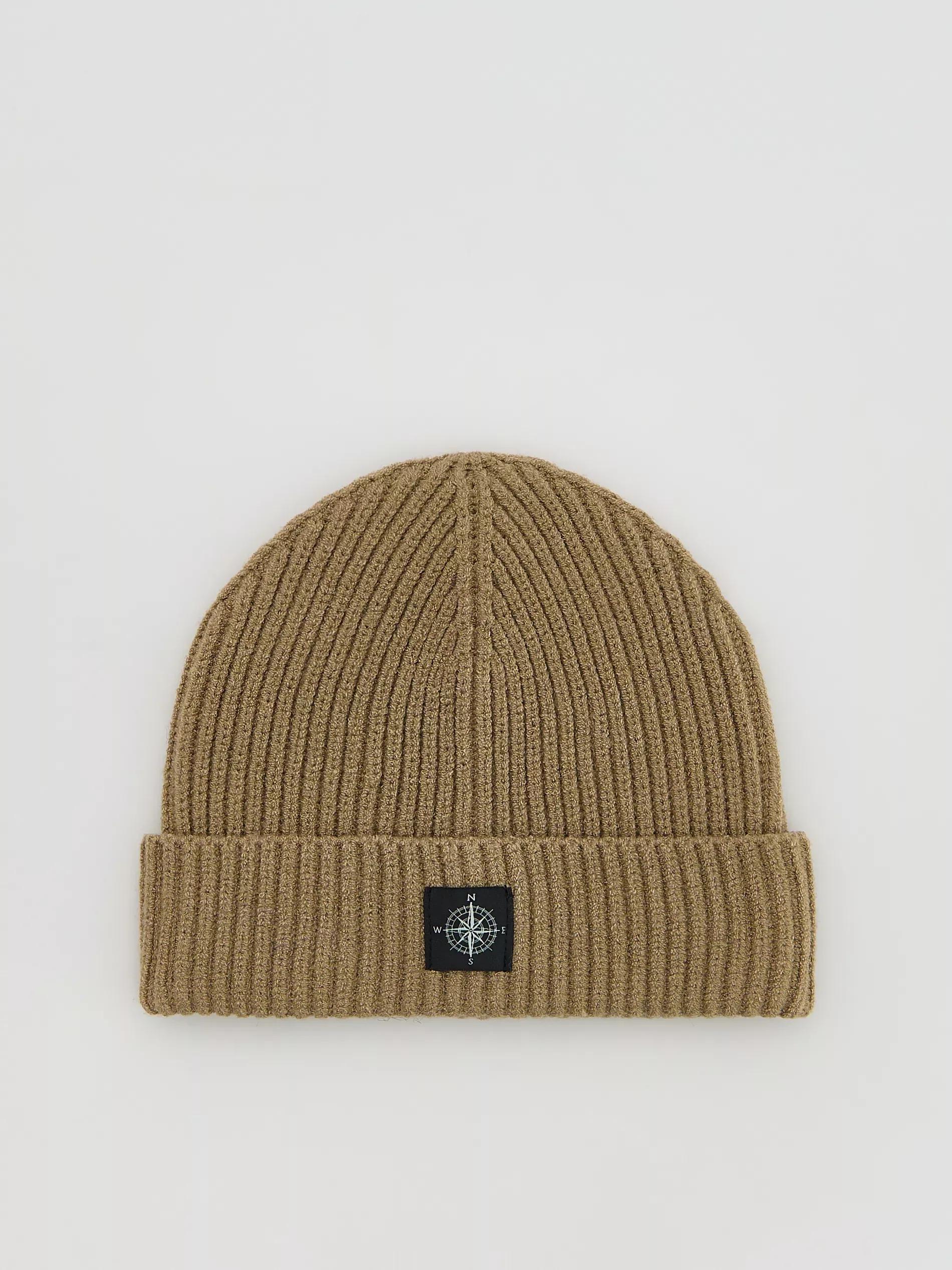 Beige Viscose Blend Beanie, Beige, large image number 0