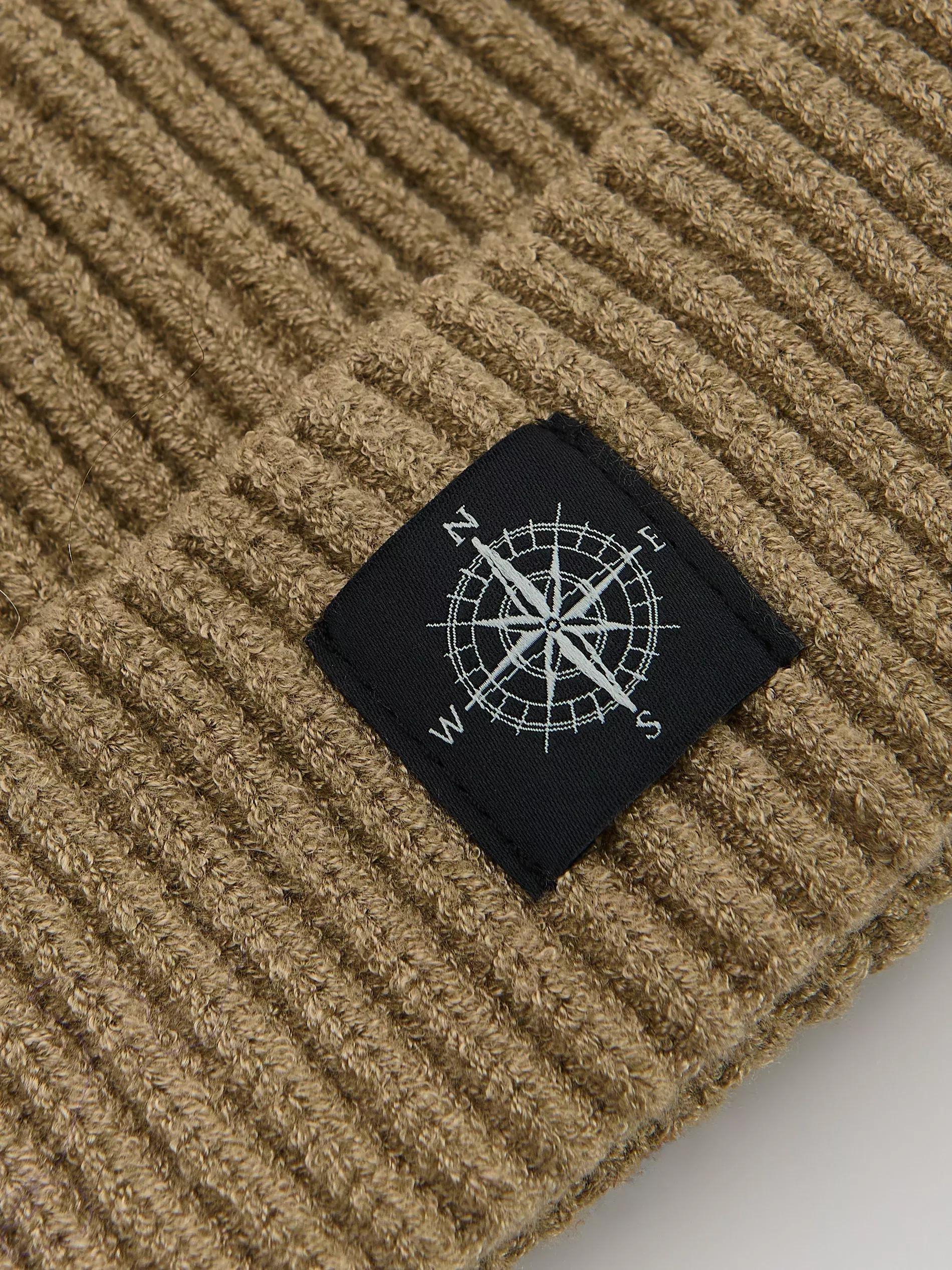 Beige Viscose Blend Beanie, Beige, large image number 1