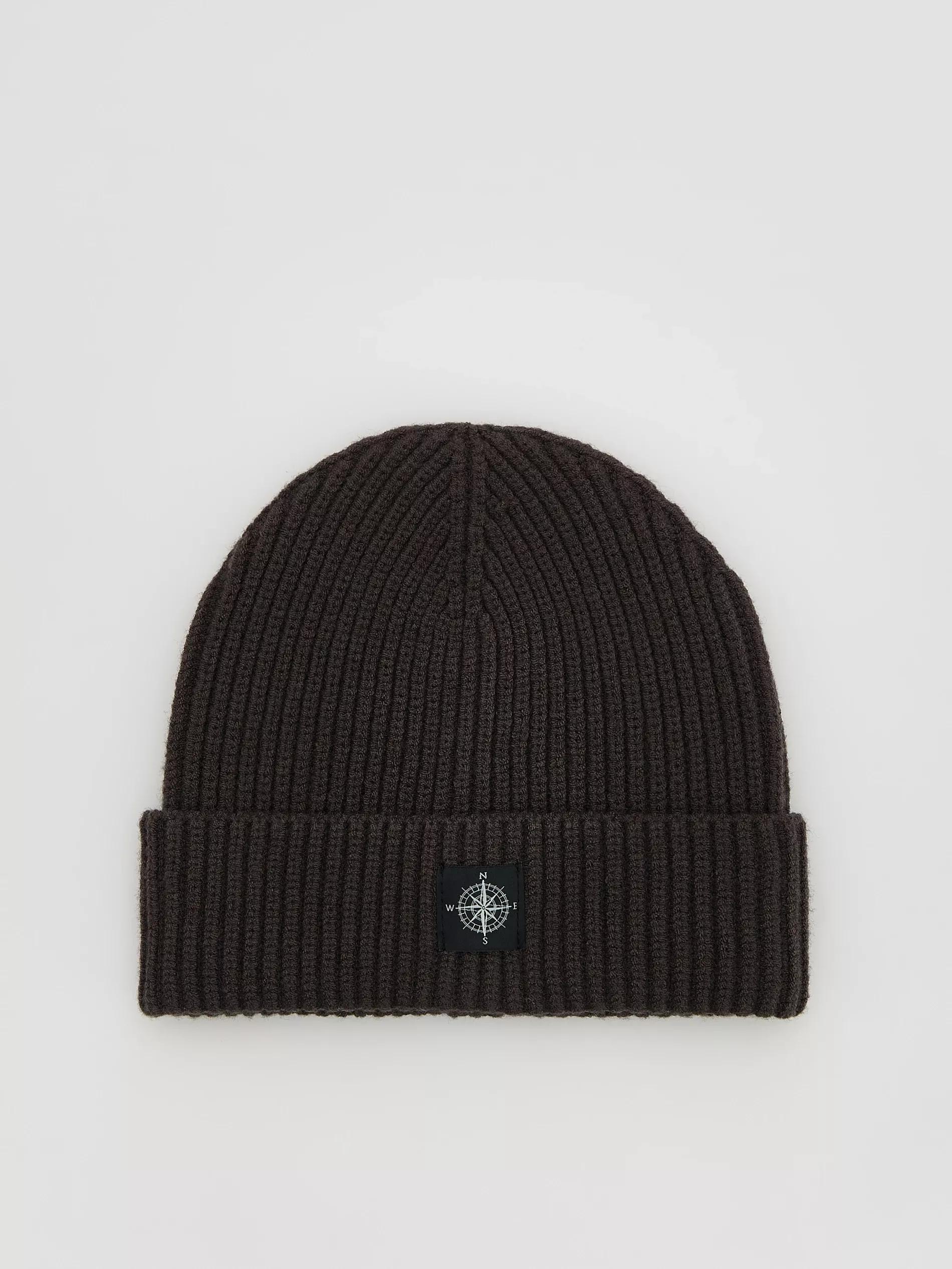 Grey Viscose Blend Beanie, Grey, large image number 0