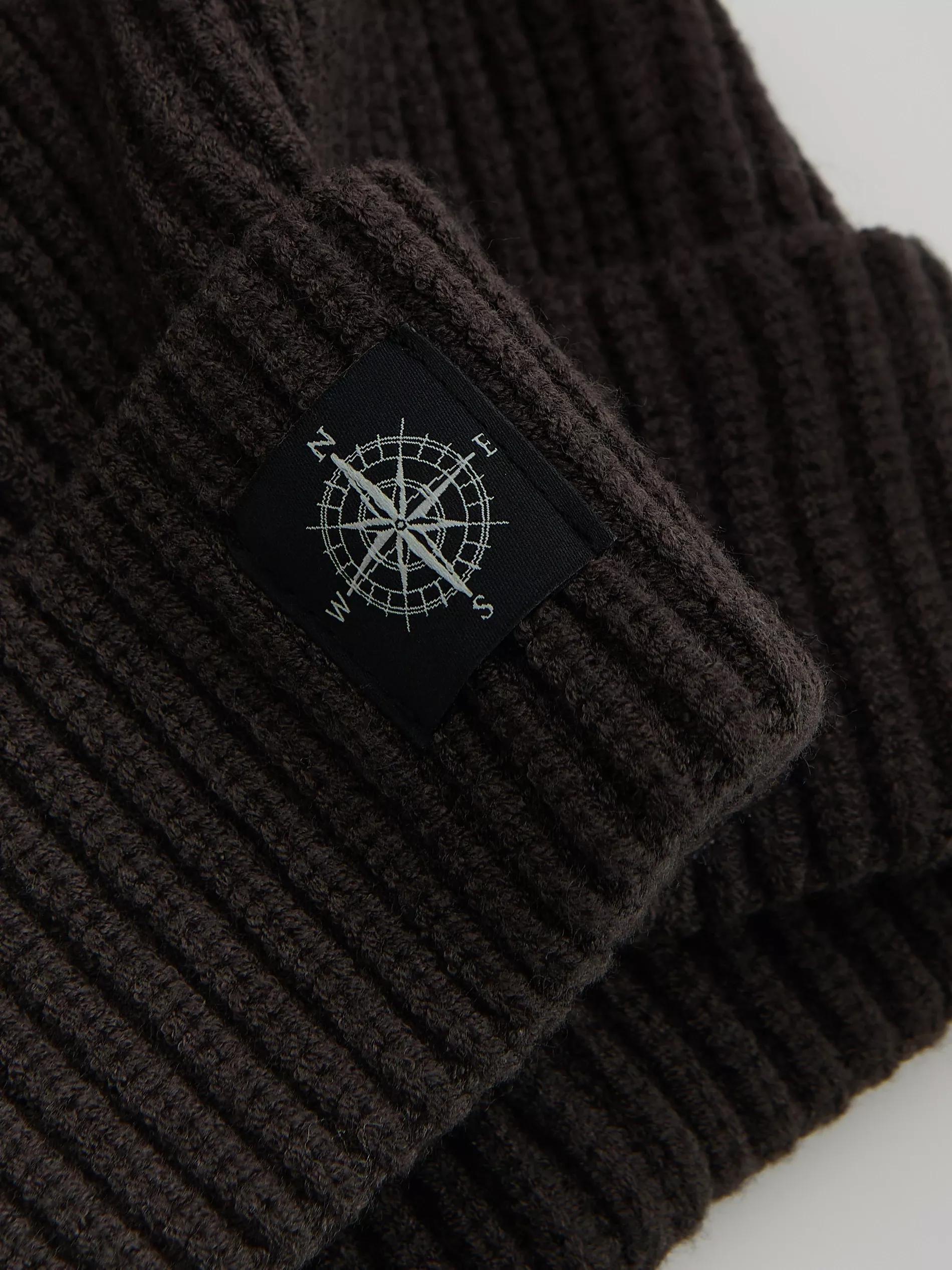 Grey Viscose Blend Beanie, Grey, large image number 1