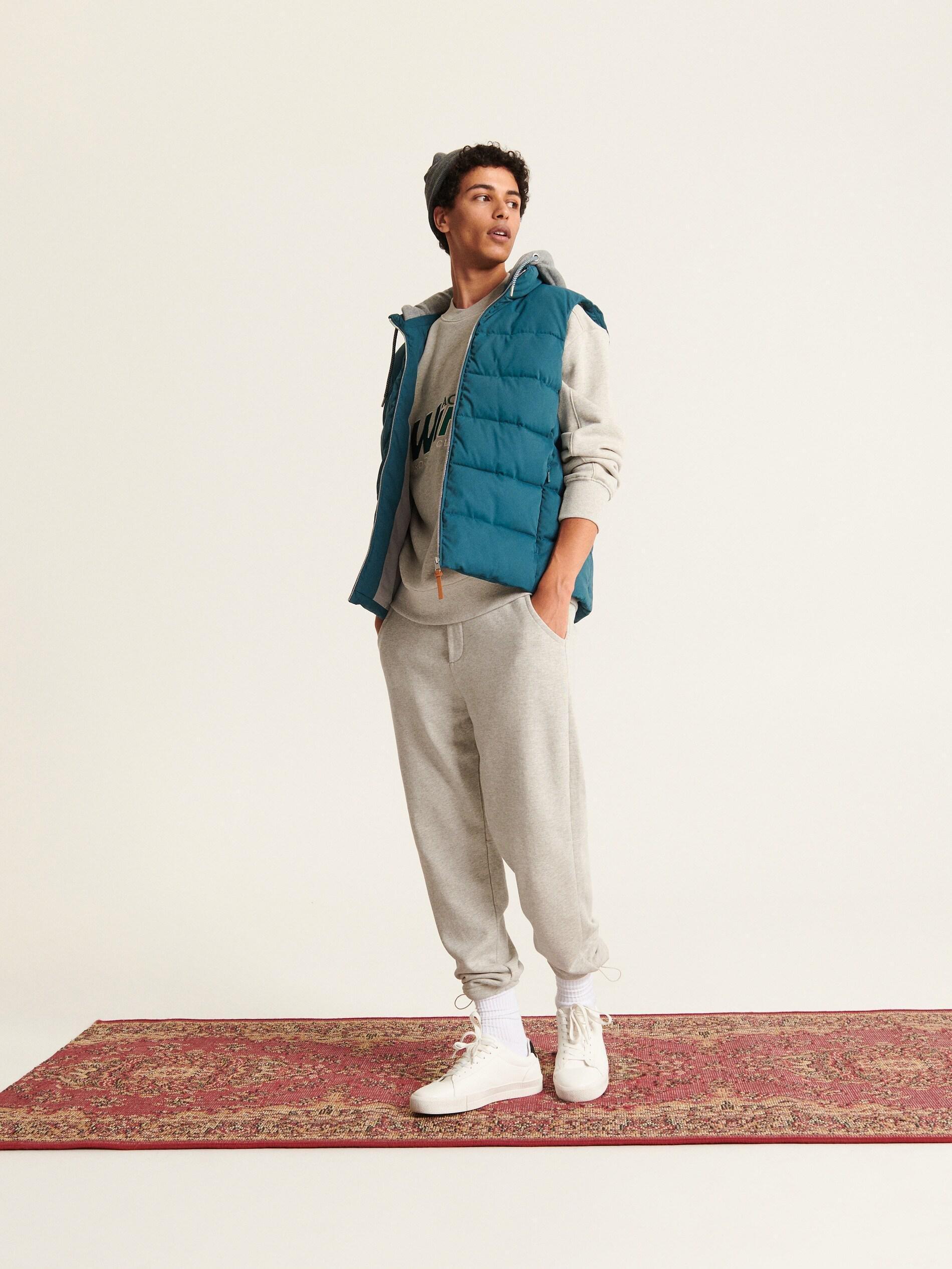 Turquoise Quilted Hood Vest, , large image number 0