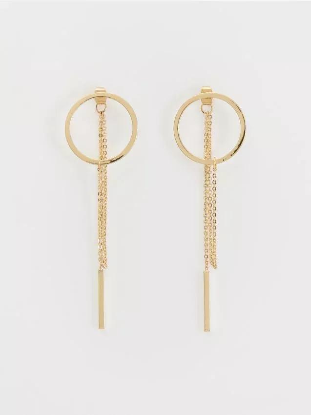 Gold Earrings, Golden, large image number 0