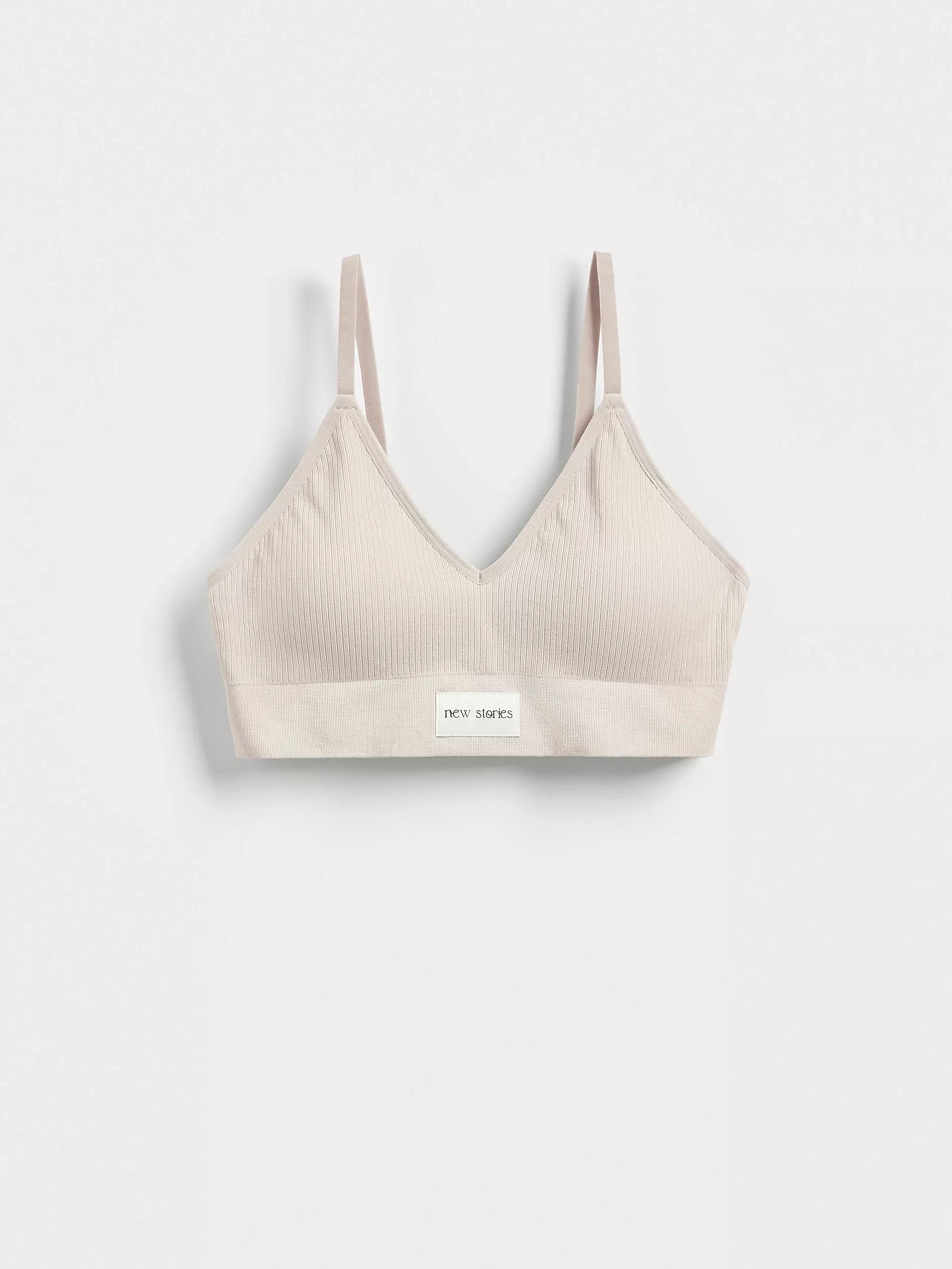 Beige Wireless Bra, Beige, large image number 5