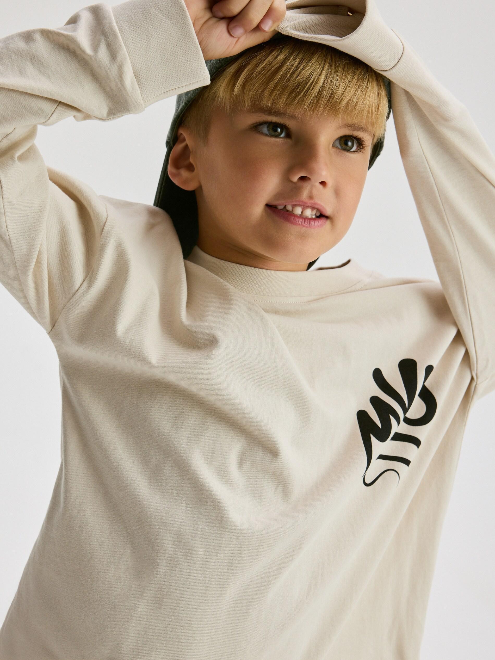 Beige Cotton Longsleeve 2 Pack, Ivory, large image number 4