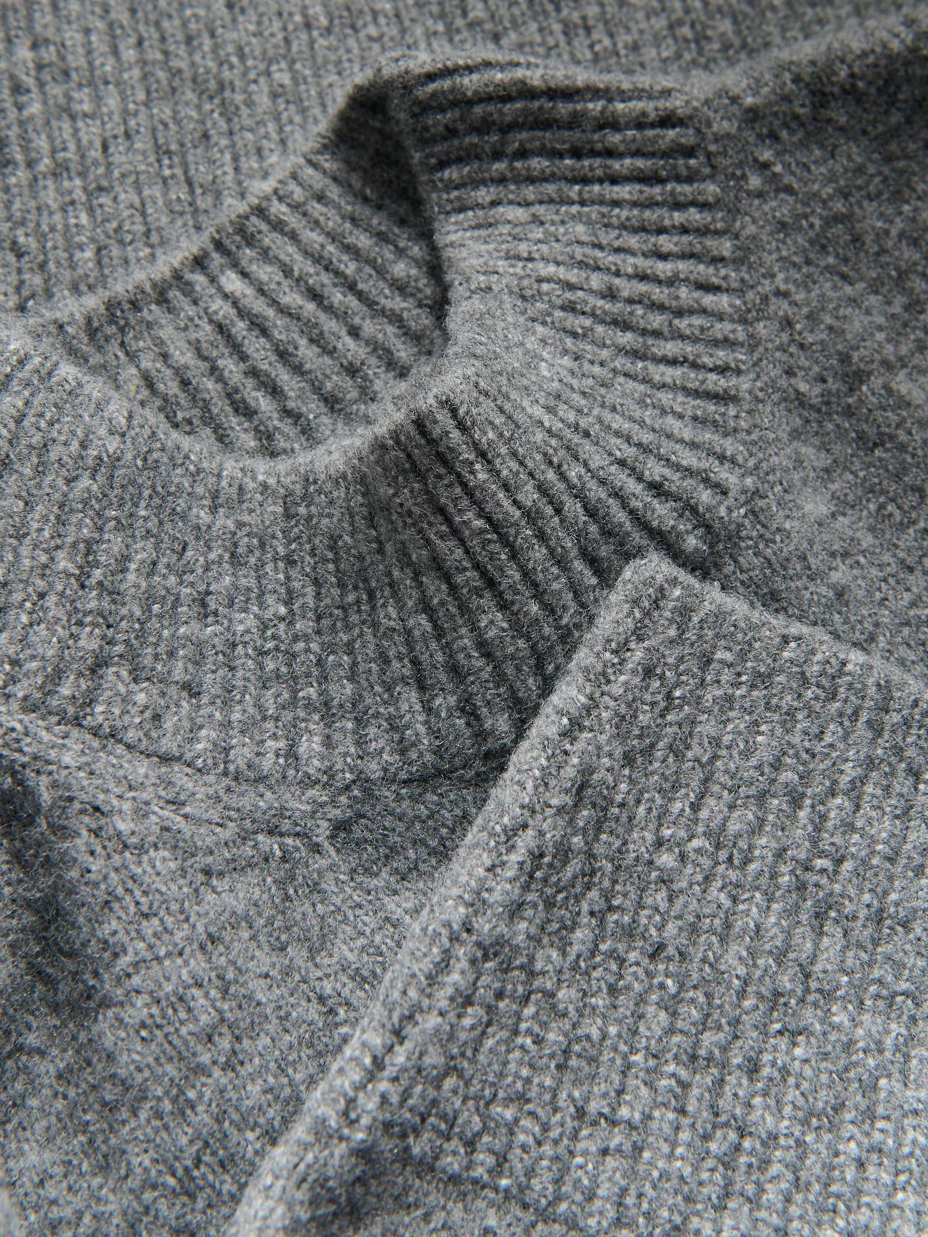 Grey High Neck Jumper, Grey, large image number 5