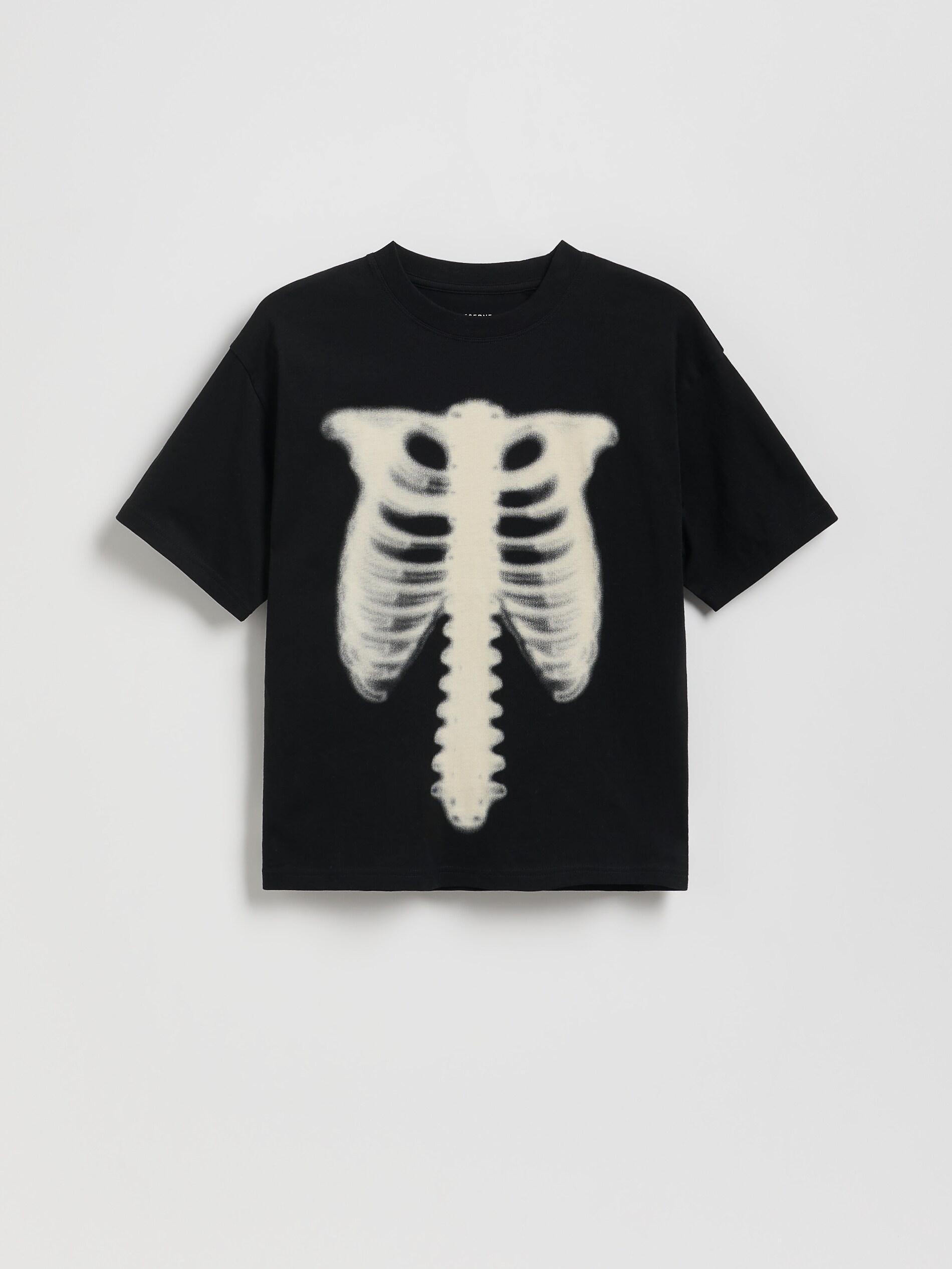 Black Oversized Cotton Rich T-Shirt, Kids Boys, Black, medium