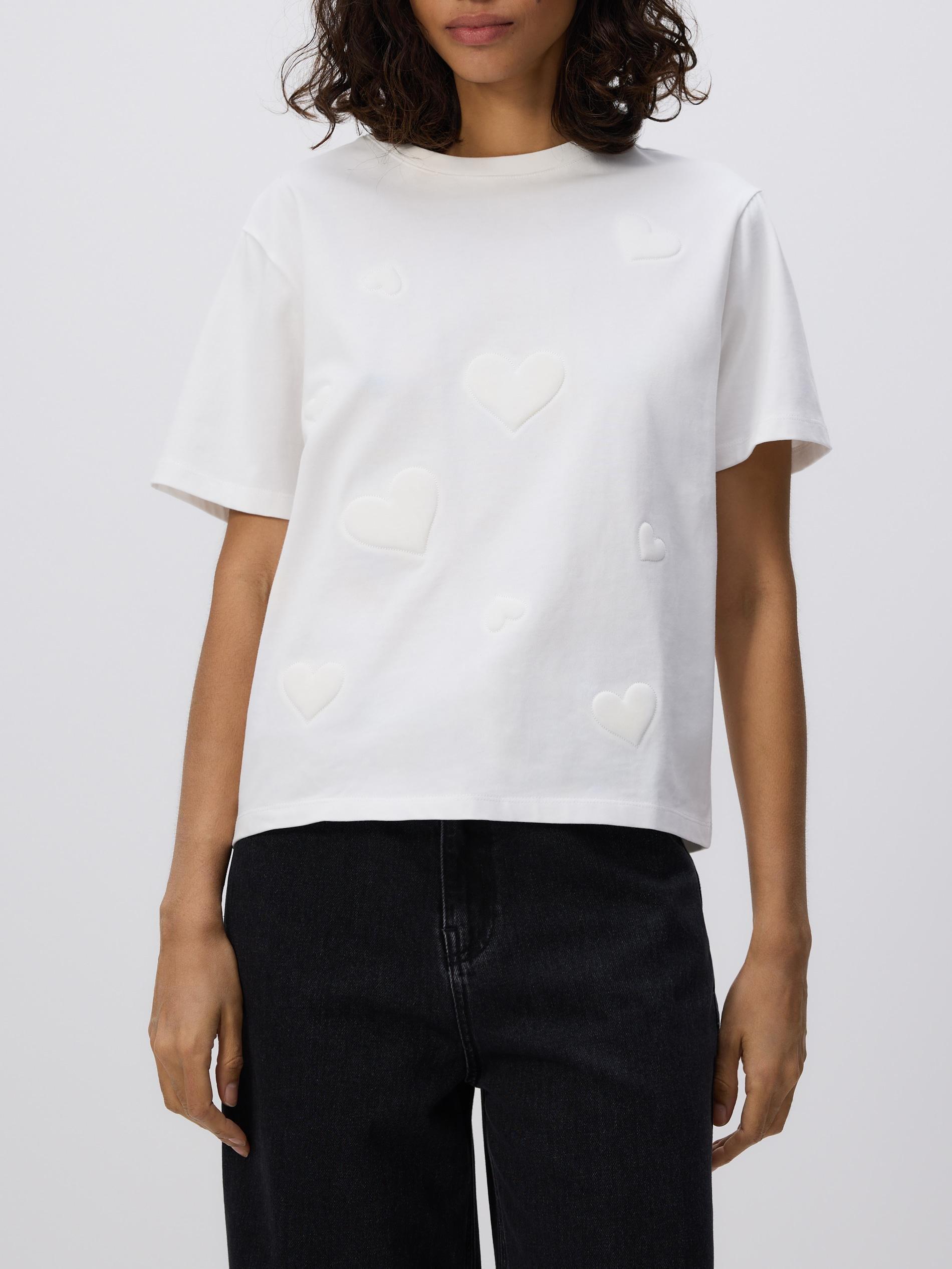 تيشيرت ` T نساء كريمي, Ivory, medium