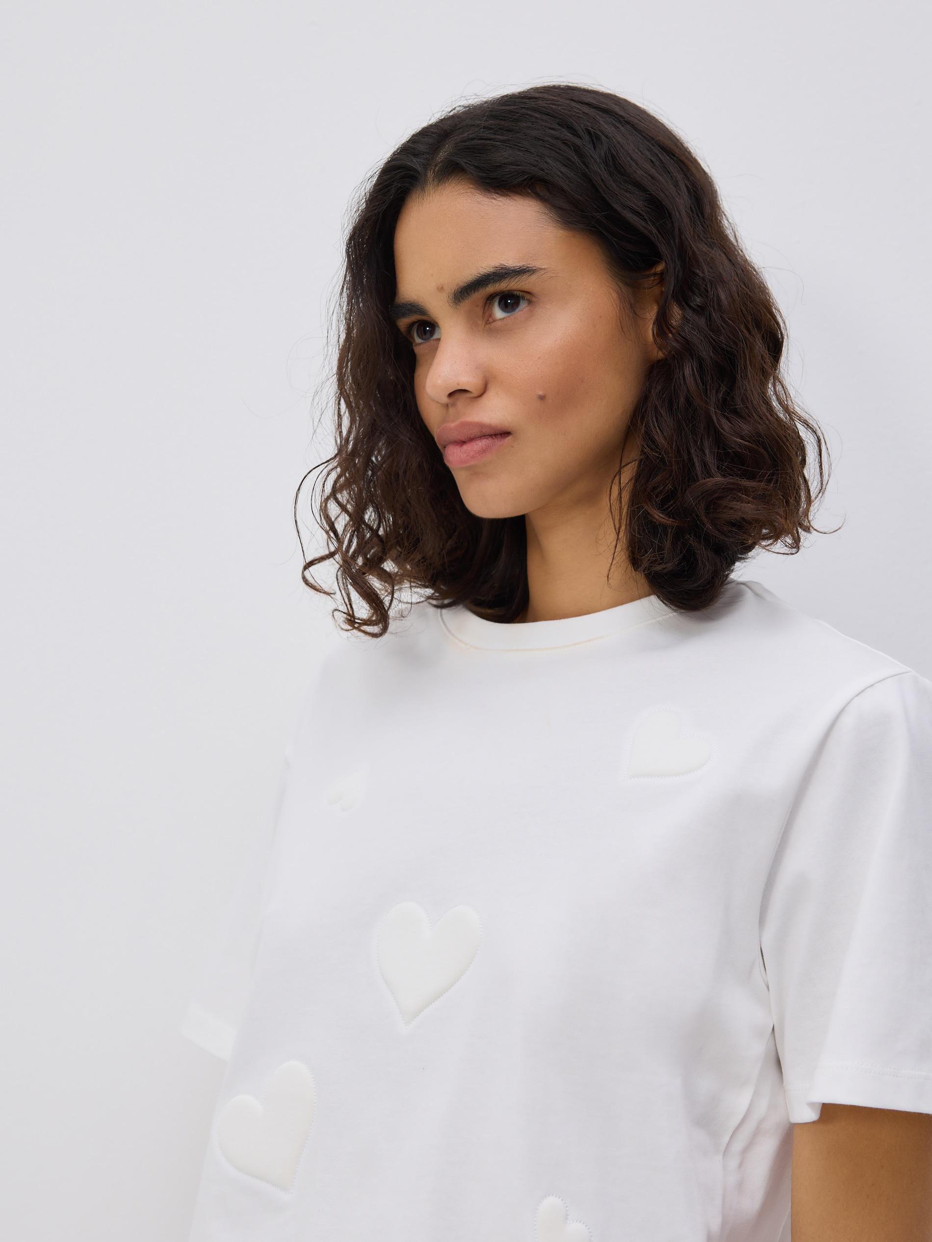 LADIES` T-SHIR T CREAM, Ivory, large image number 3