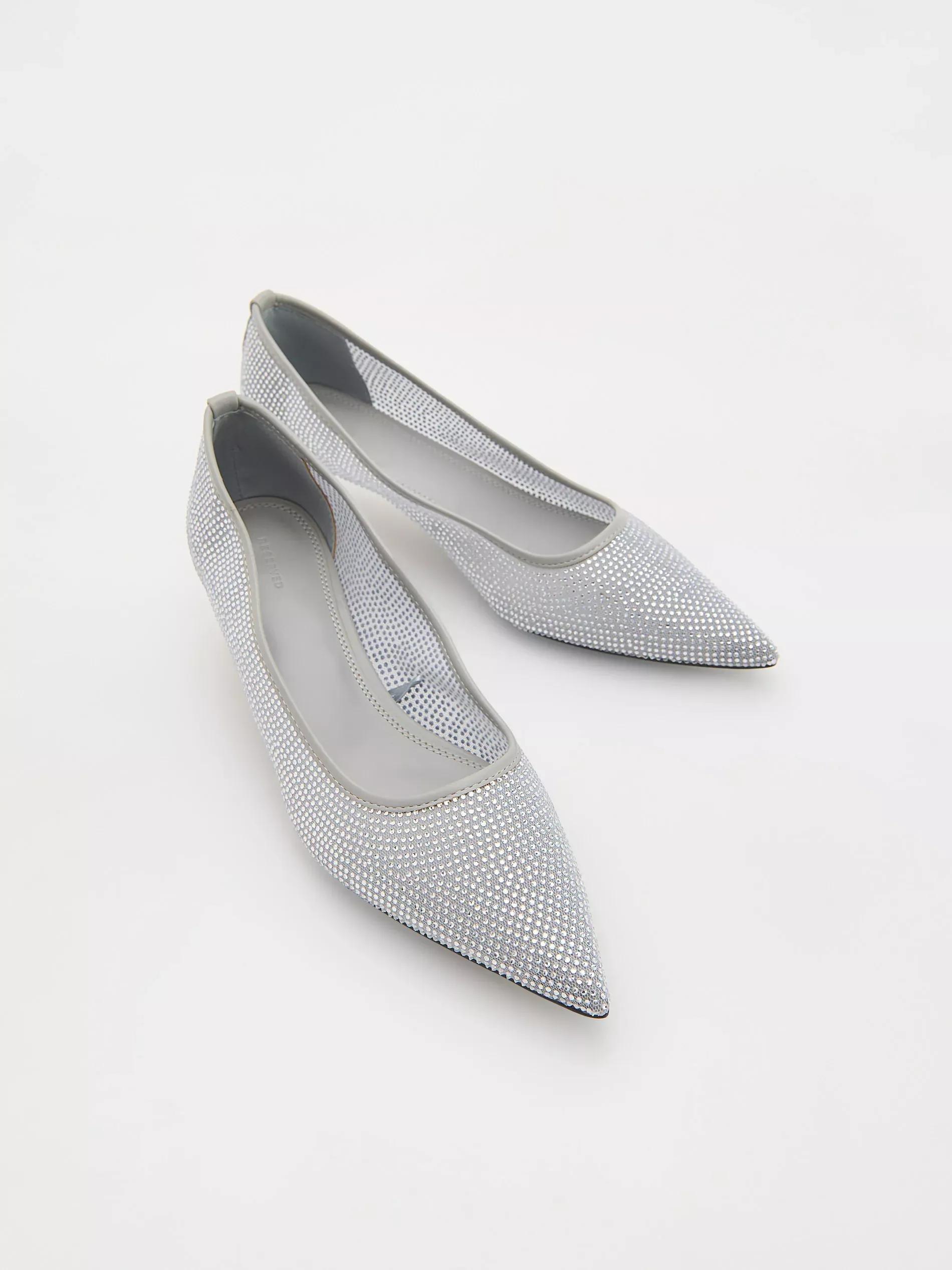 Grey Kitten Heel Pumps, , large image number 3