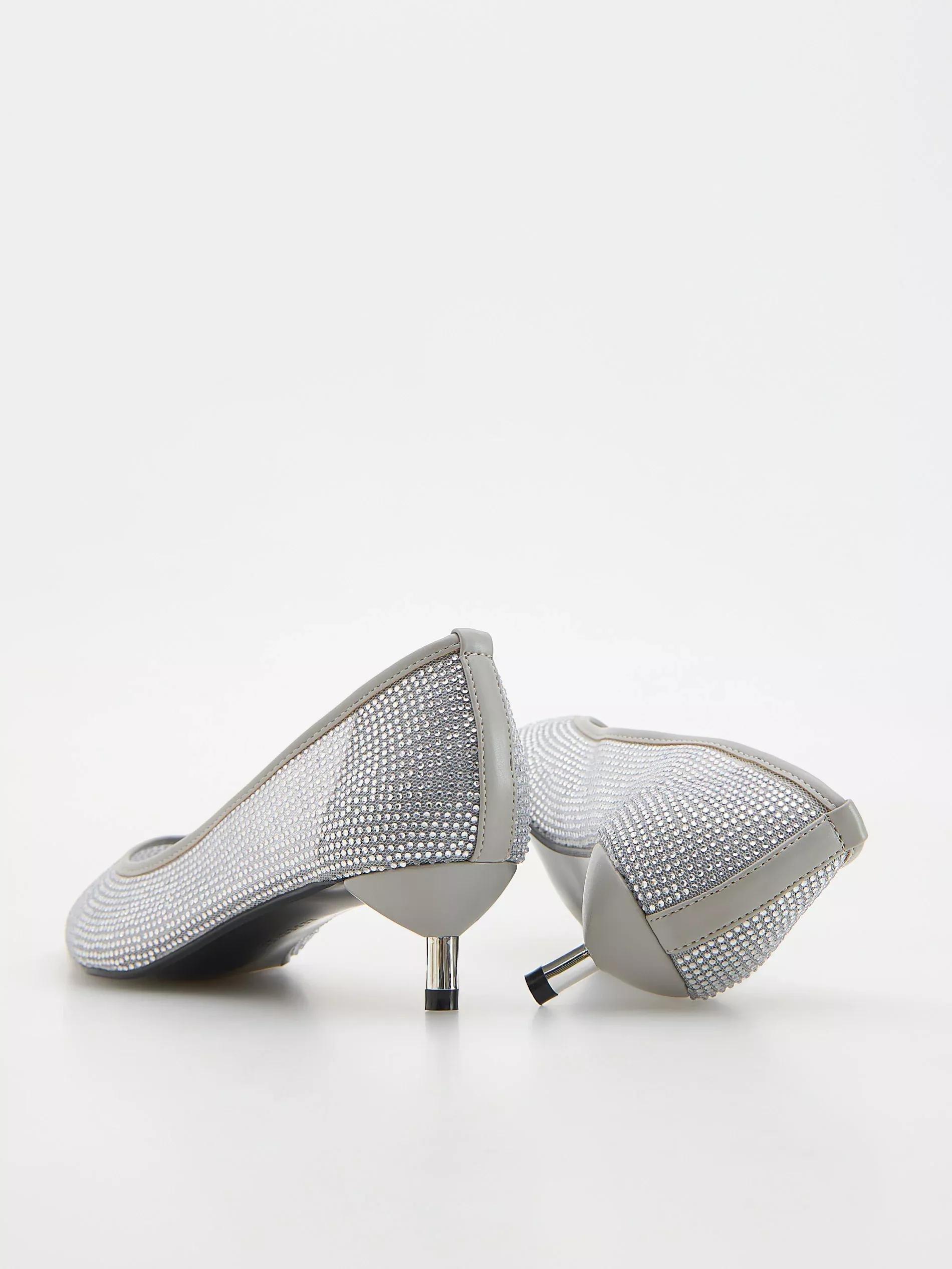Grey Kitten Heel Pumps, , large image number 4