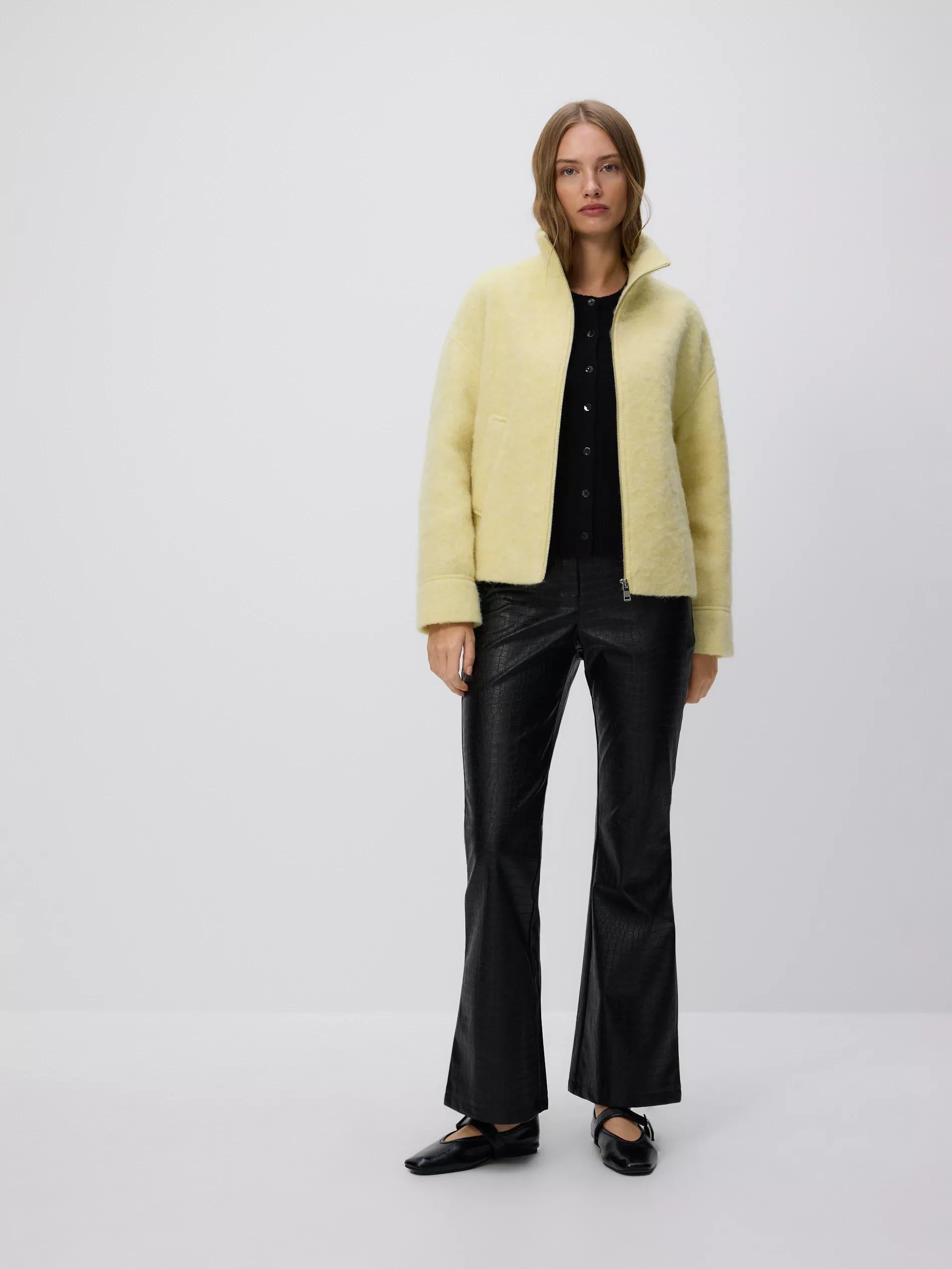 Black Wool Cardigan, Black, large image number 3