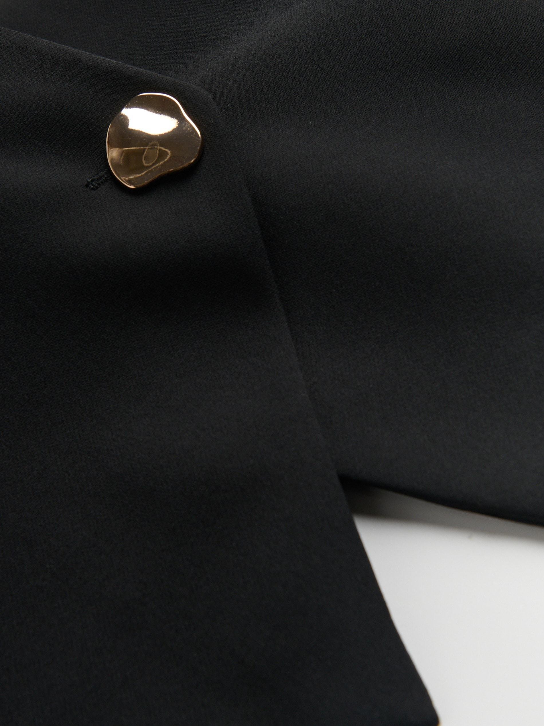 Black Viscose Blend Vest, Black, large image number 5