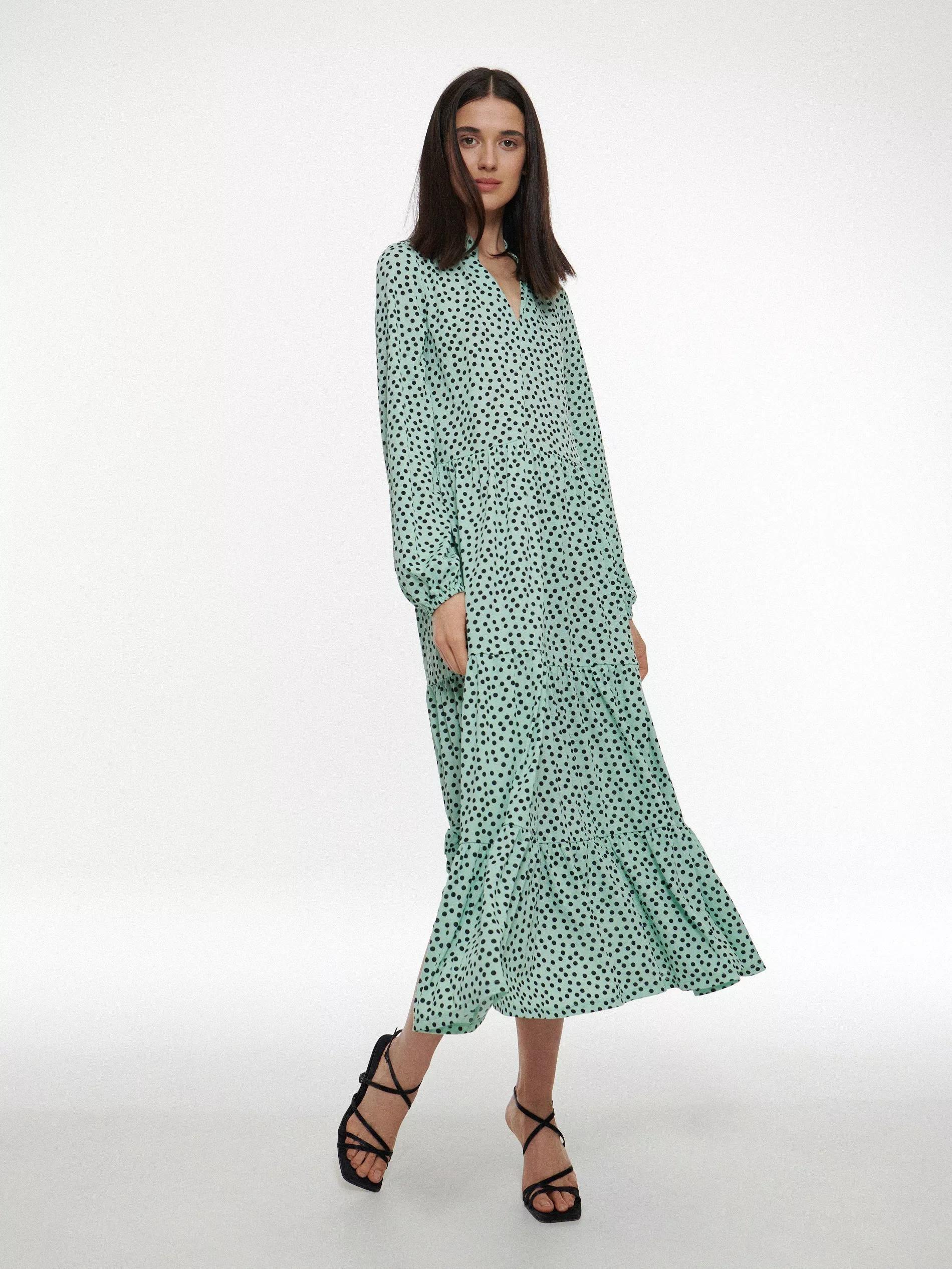 Multicolor Polka Dot Dress, , large image number 0
