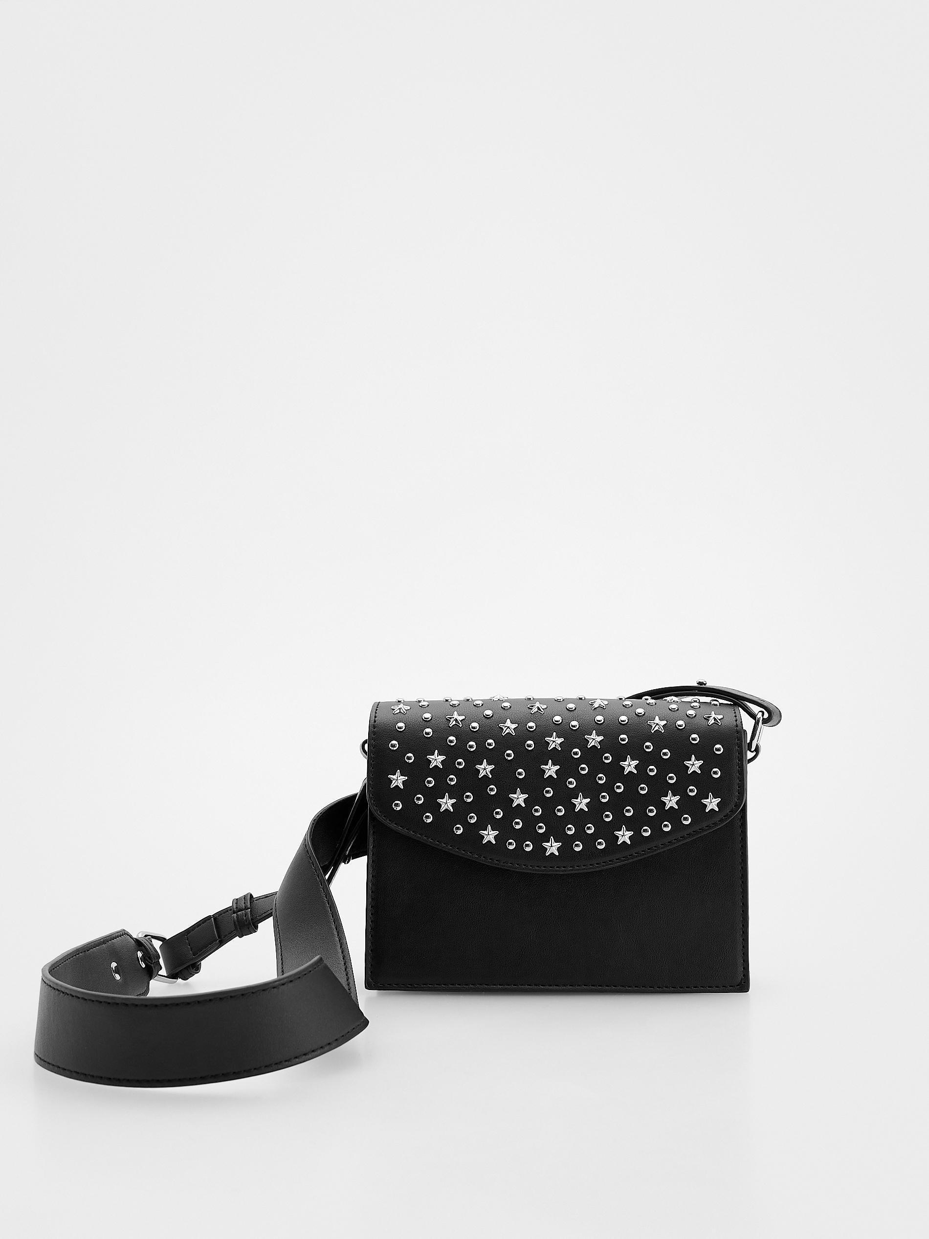 Black Decorative Rivets Bag, Kids Girls, Black, large image number 3