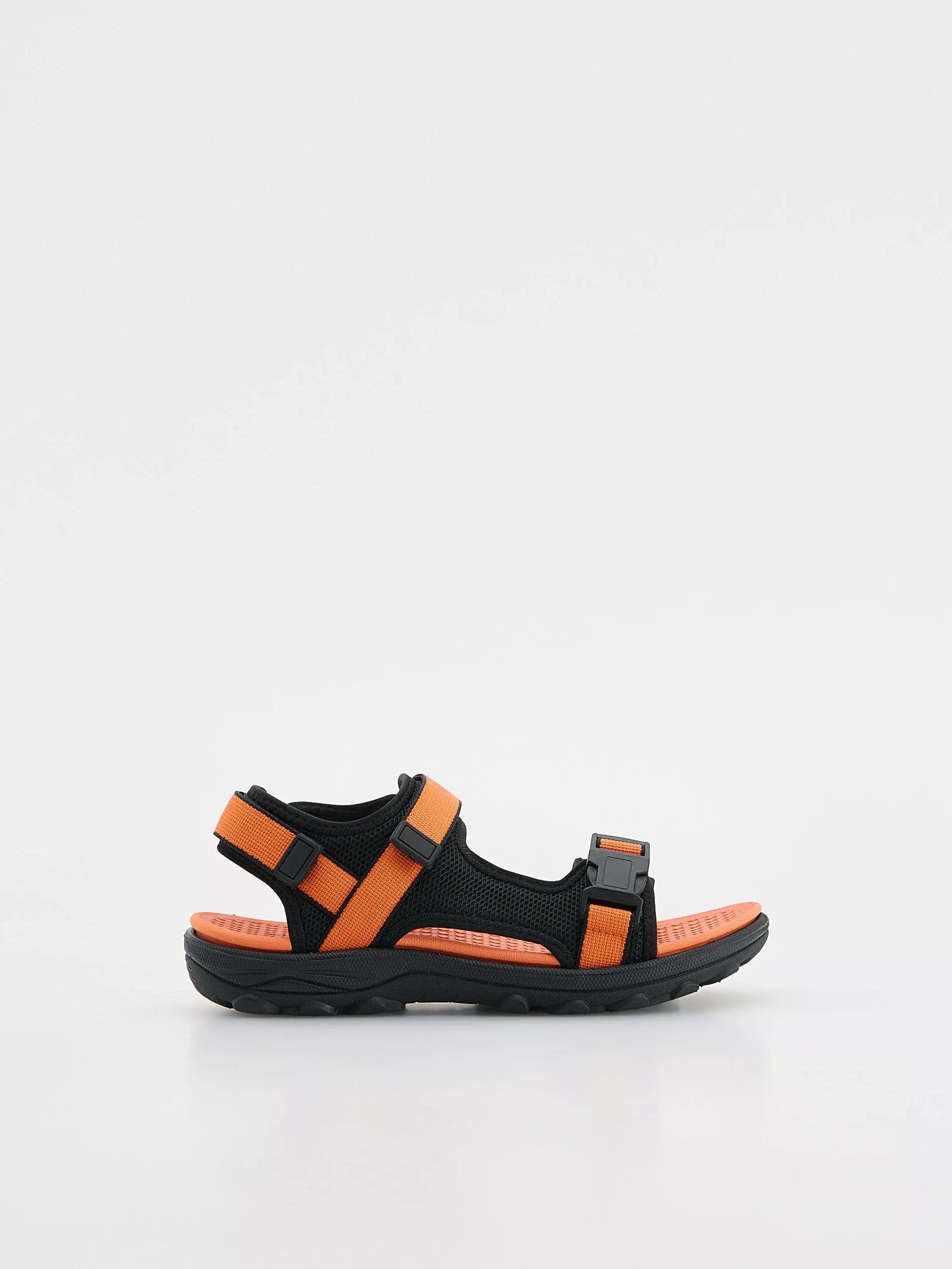 Multicolored Sandals With Velcro Closure, Black, medium