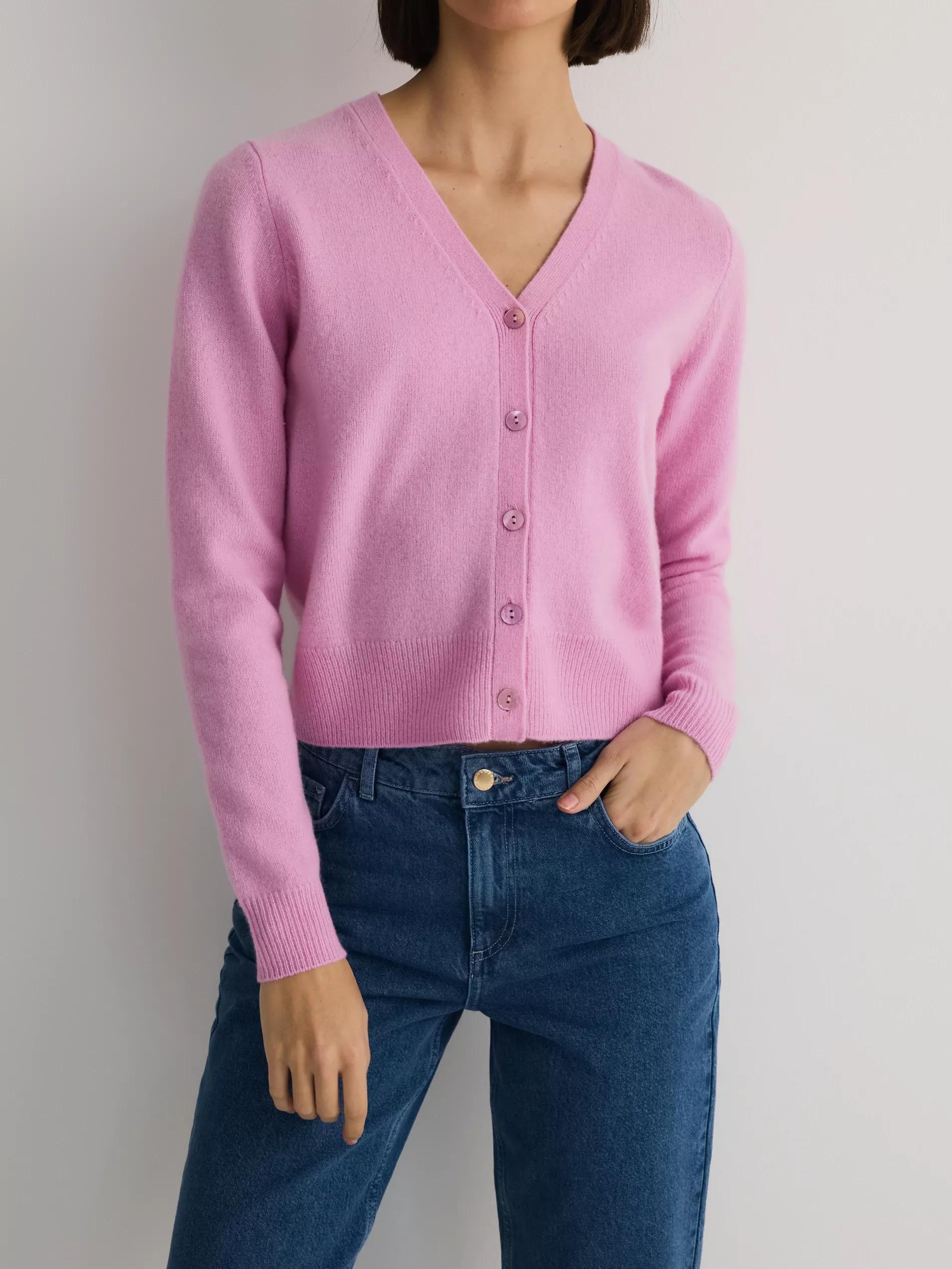 Pink Wool Cardigan, , large image number 2