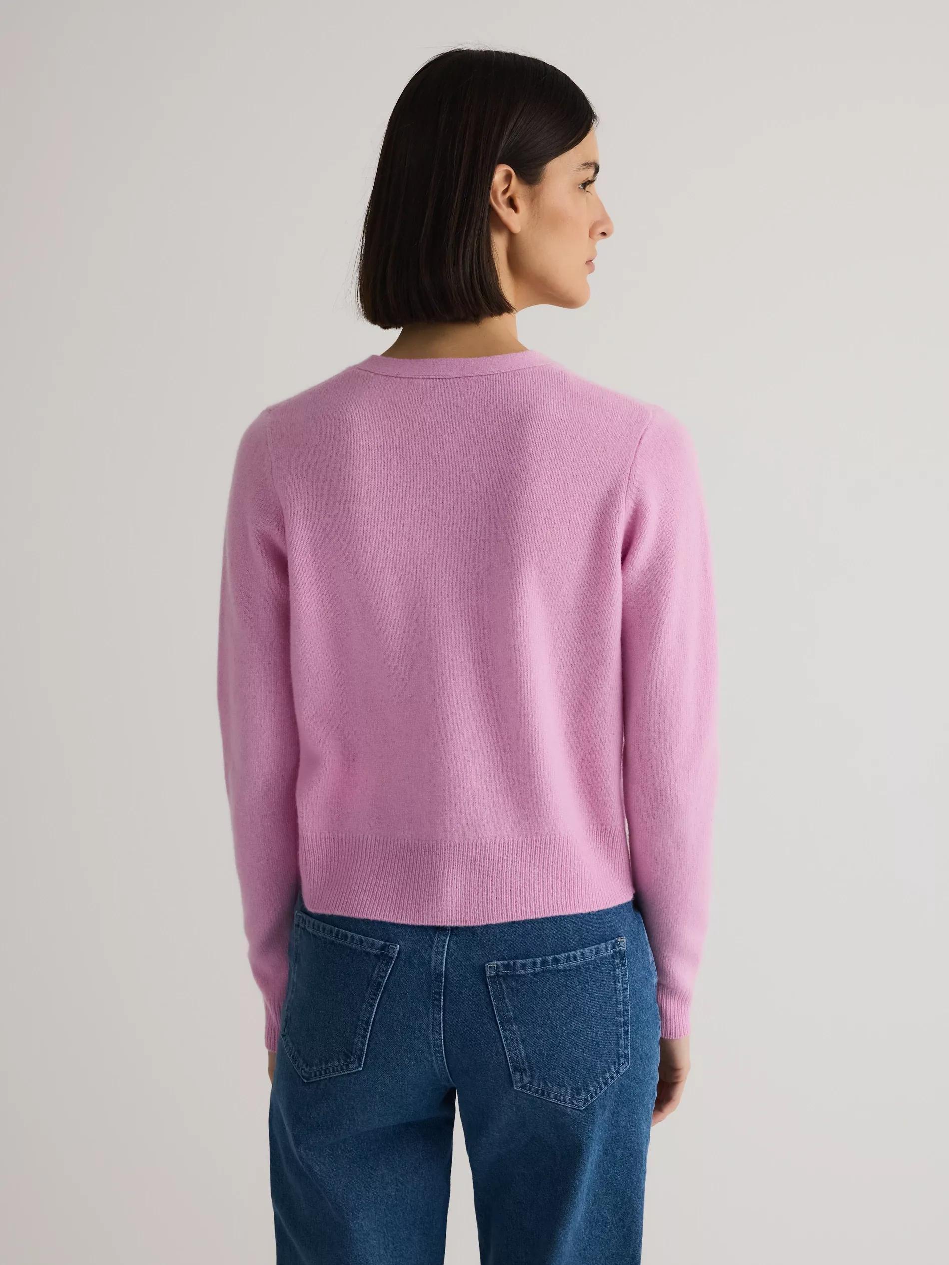 Pink Wool Cardigan, , large image number 3