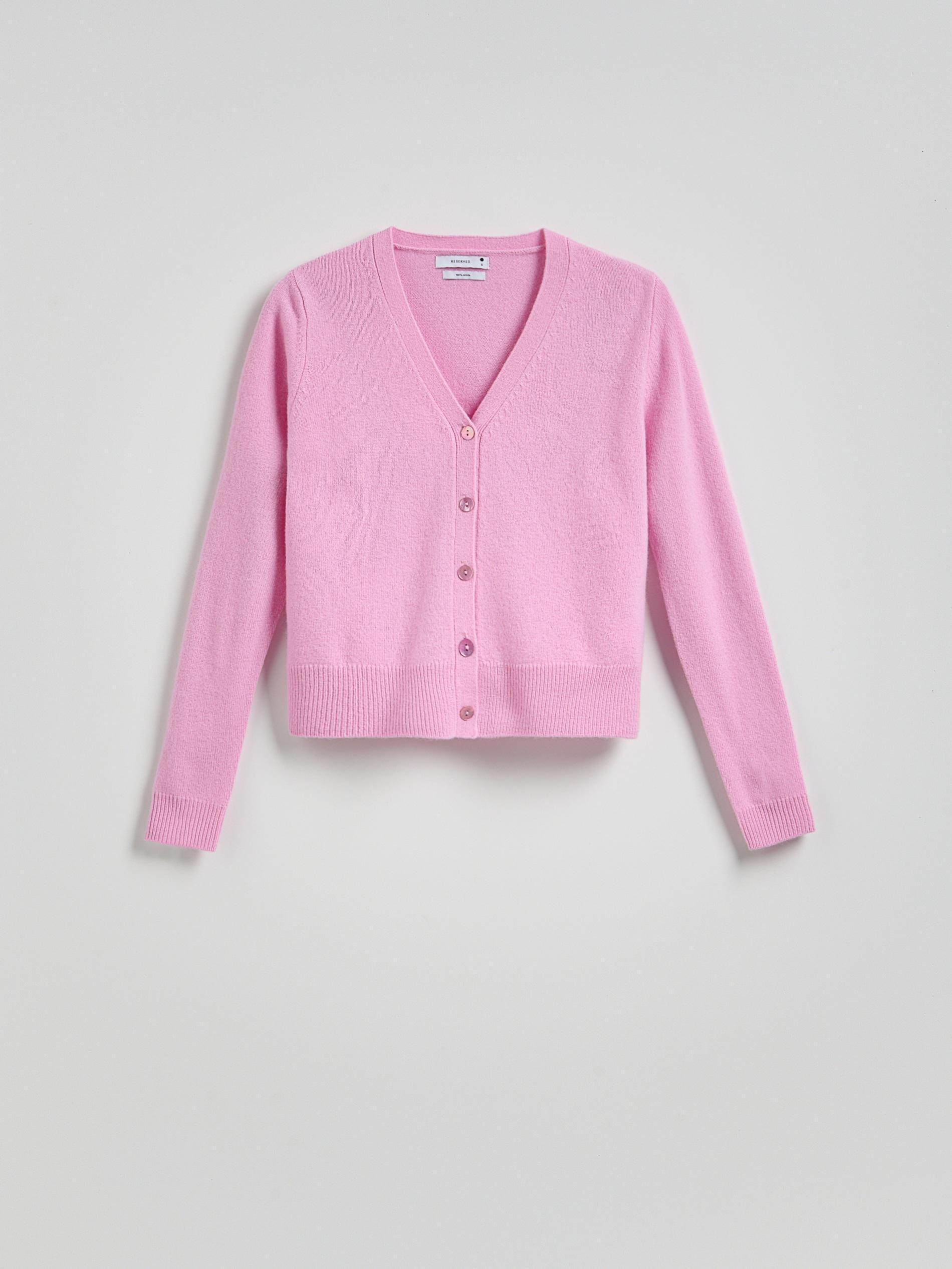 Pink Wool Cardigan, , large image number 4