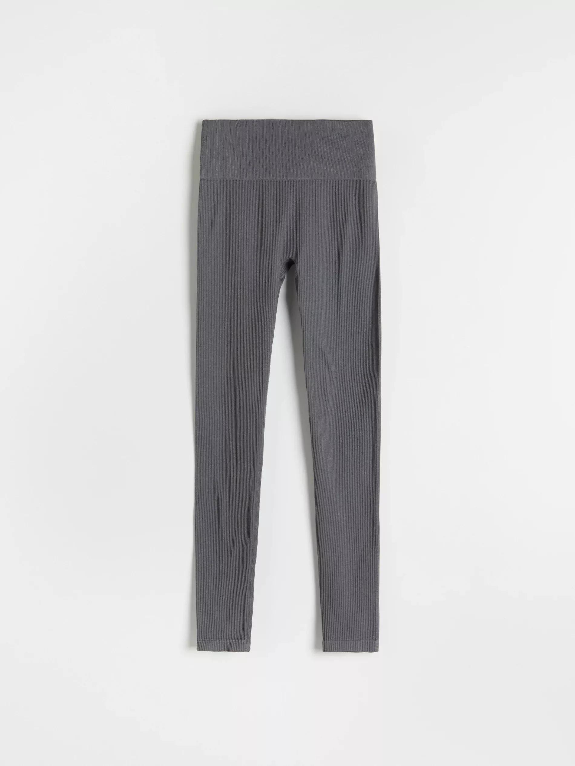 Dark Grey Ribbed Leggings, Women, , large image number 3