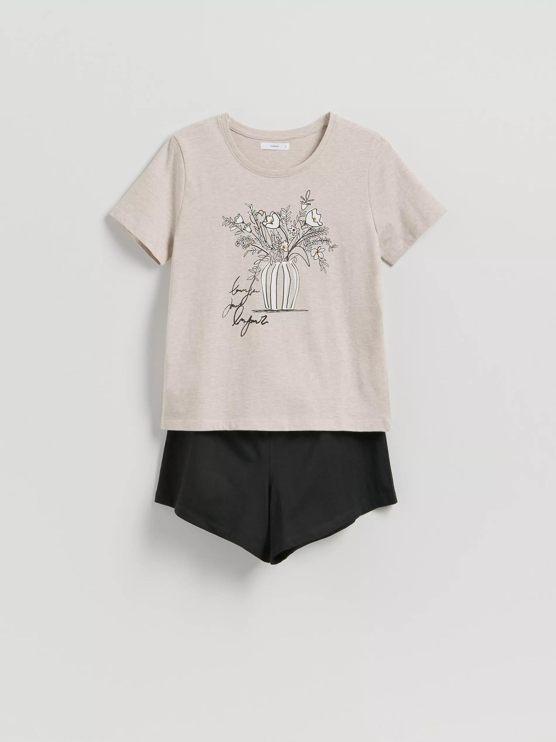 Black Two Piece Pyjama Set, , large image number 3