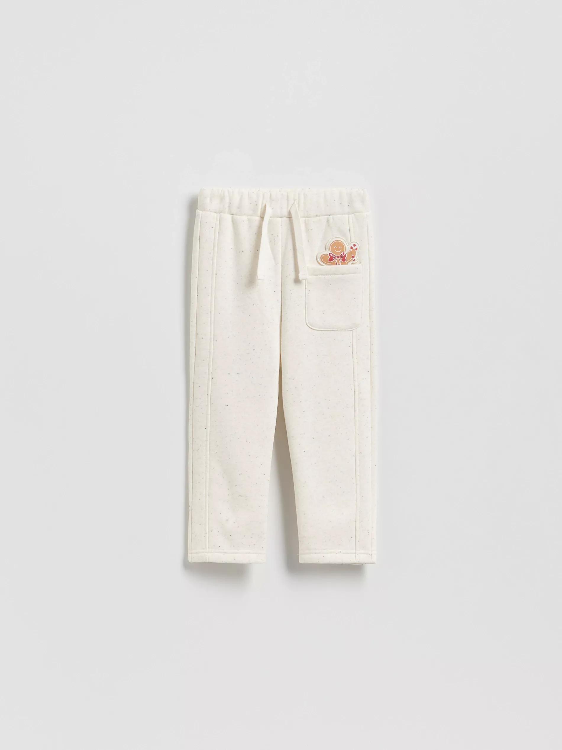 Cream Trousers With Christmas Appliqu&oslash;&pound;&Acirc;&copy;, Ivory, large image number 2