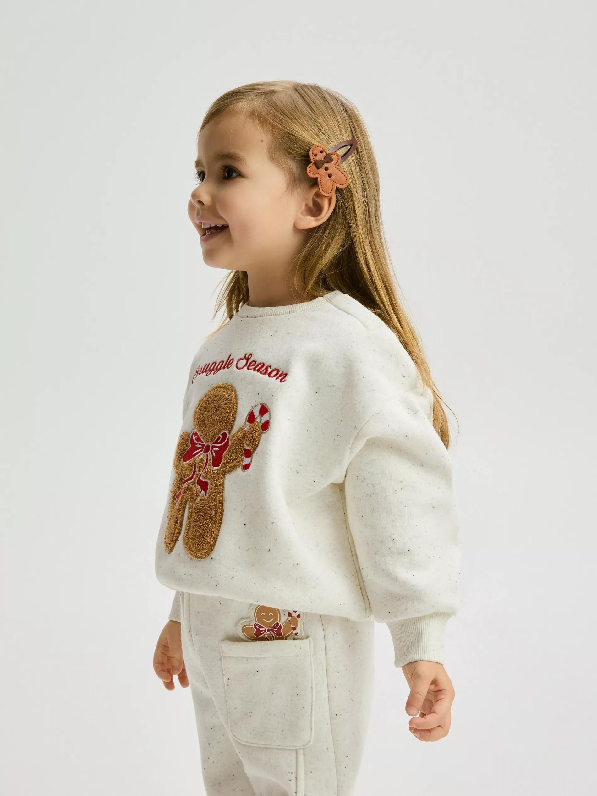 Cream Trousers With Christmas Appliqu&oslash;&pound;&Acirc;&copy;, Ivory, large image number 3