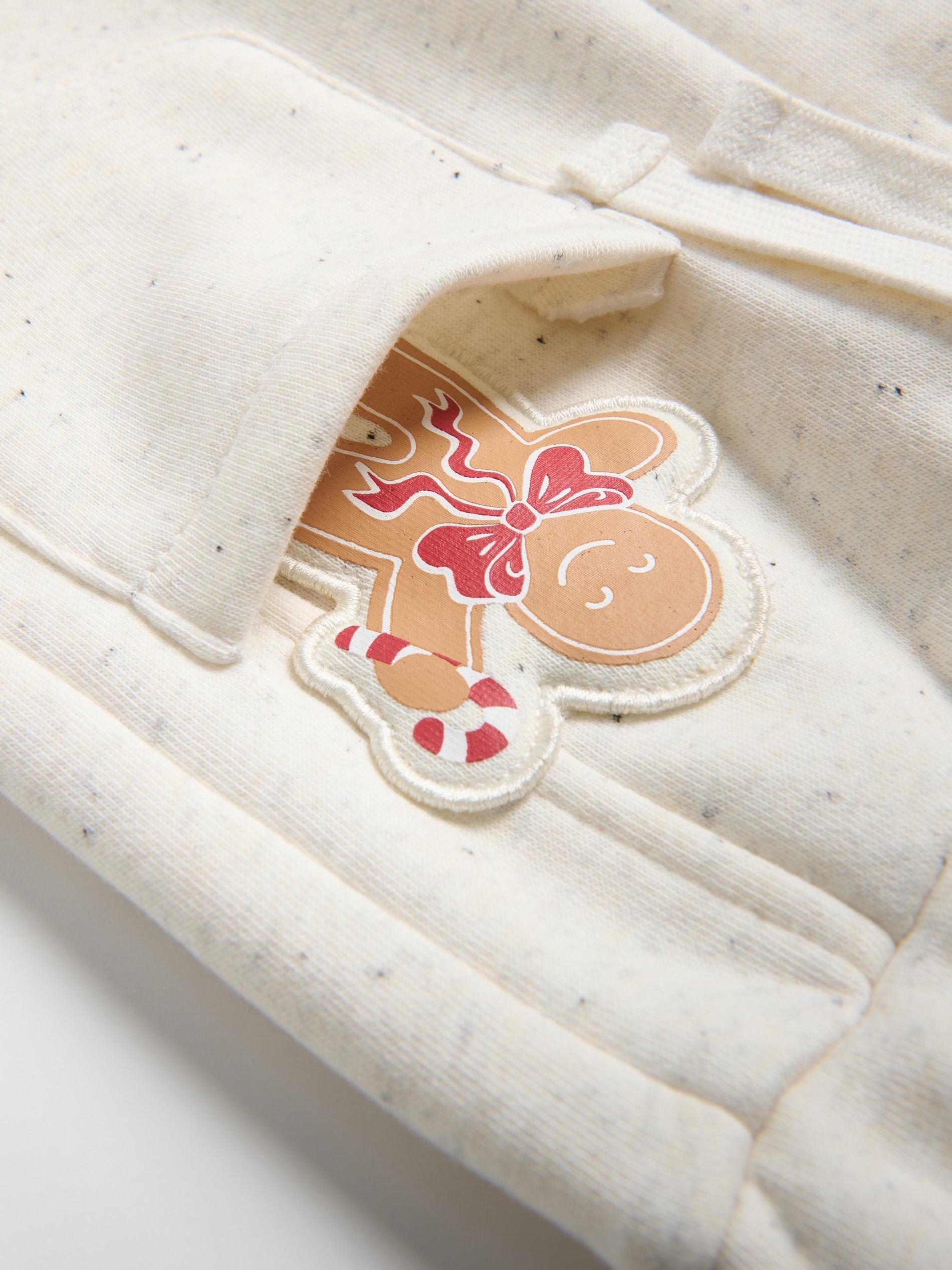 Cream Trousers With Christmas Appliqu&oslash;&pound;&Acirc;&copy;, Ivory, large image number 4