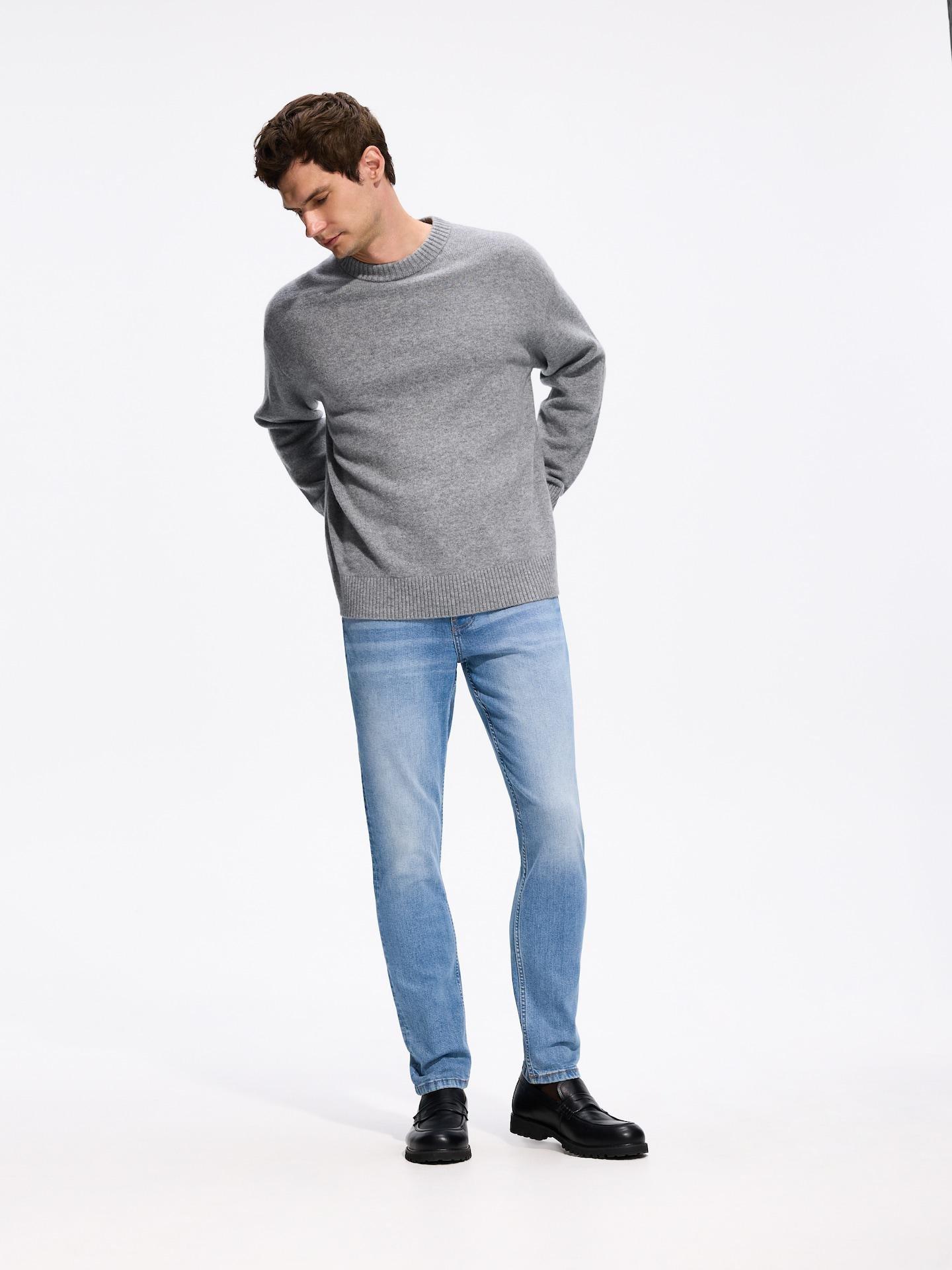 Blue Slim Jeans With Wash Effect, Blue, large image number 1