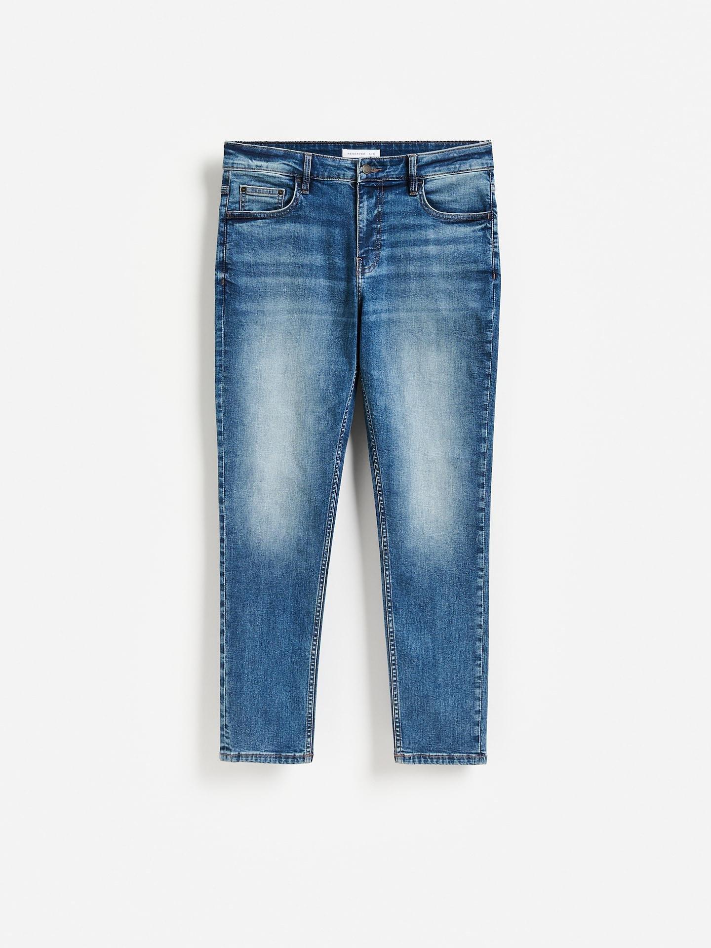 Blue Slim Jeans With Wash Effect, Navy, medium