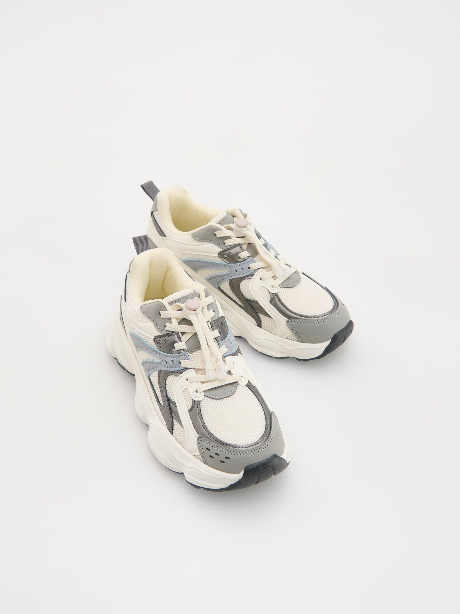 Cream Sports Shoes, Ivory, medium