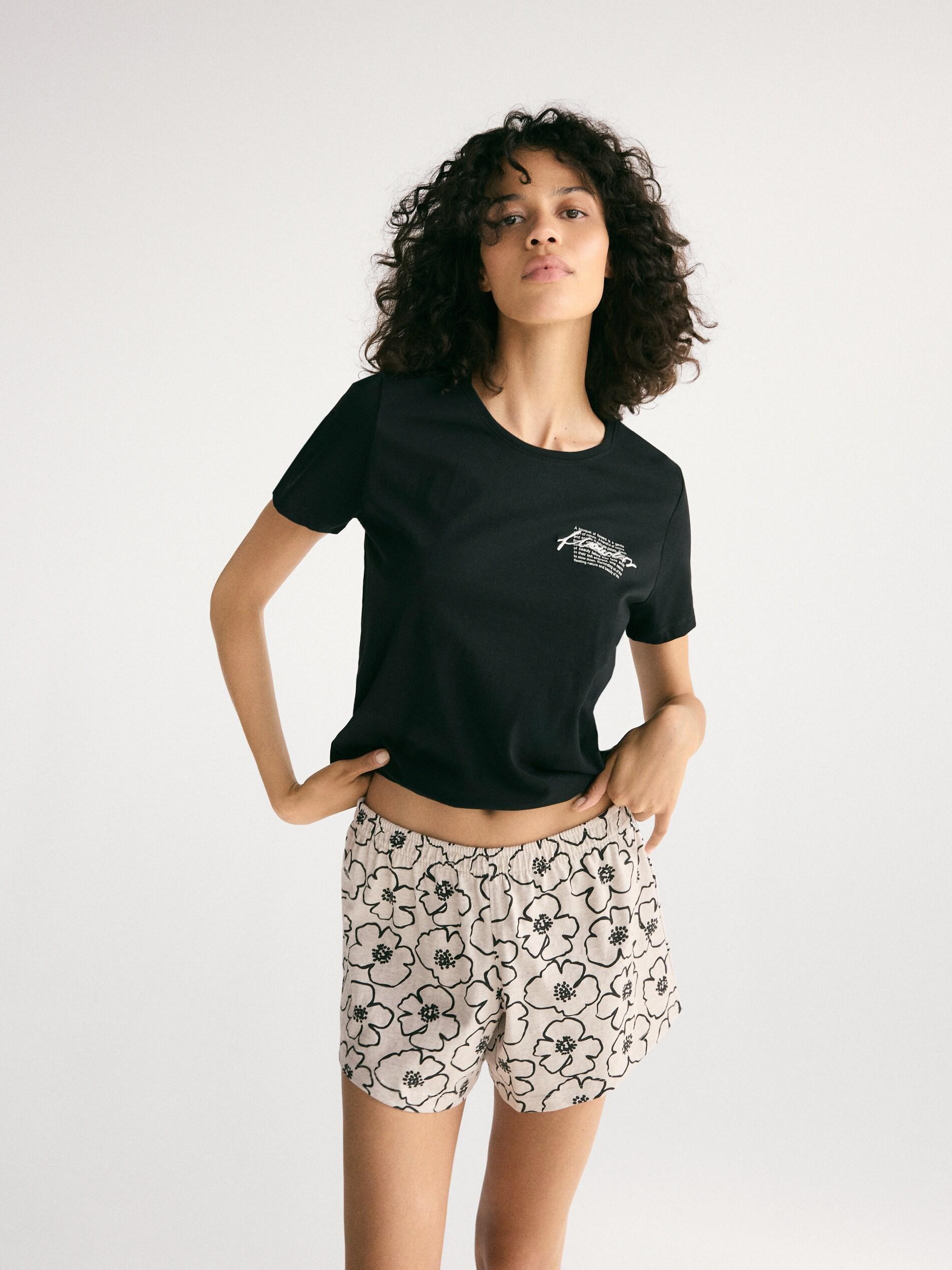 Beige Two Piece Pyjama Set, Beige, medium