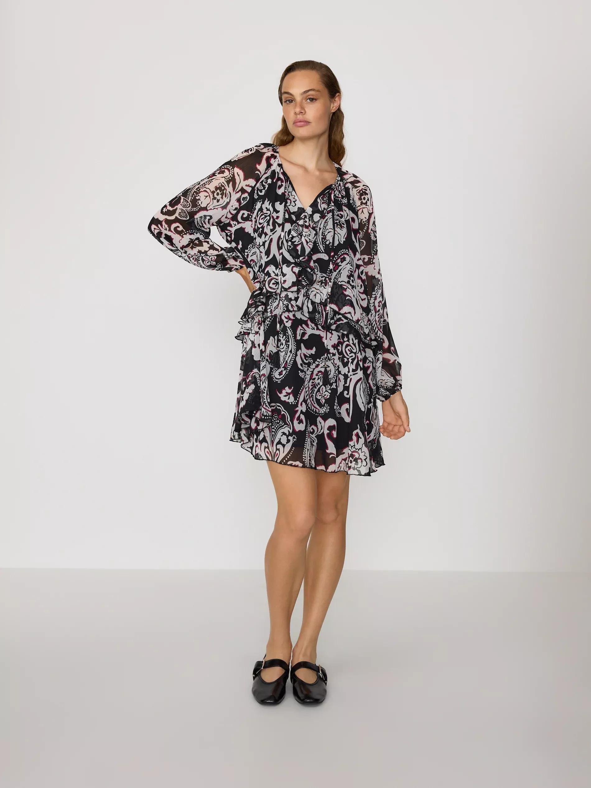 MULTICOLOR Patterned mini dress, Multicolor, medium