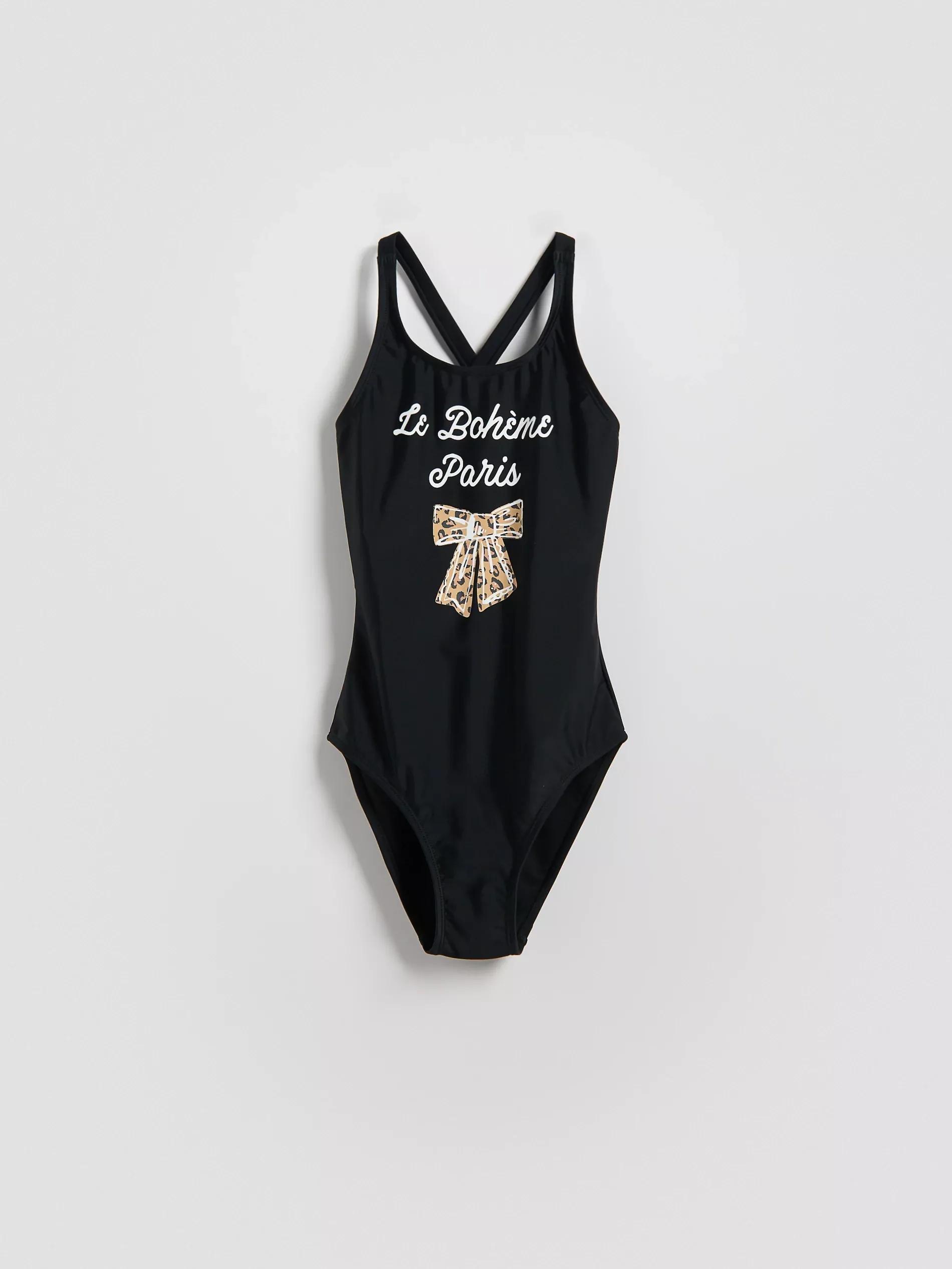 Black One Piece Swimsuit, Black, large image number 0