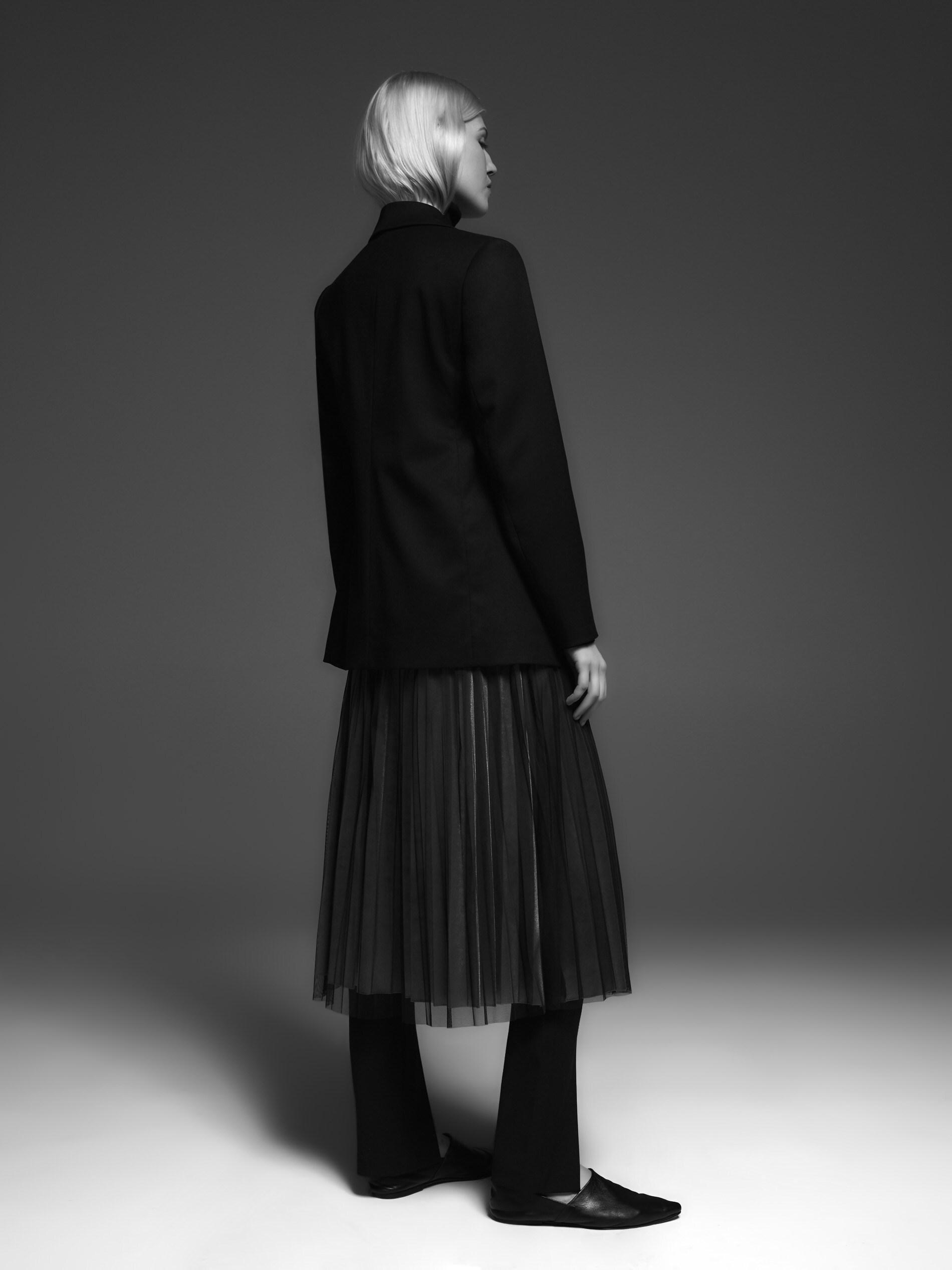 Black Midi Skirt, , large image number 1