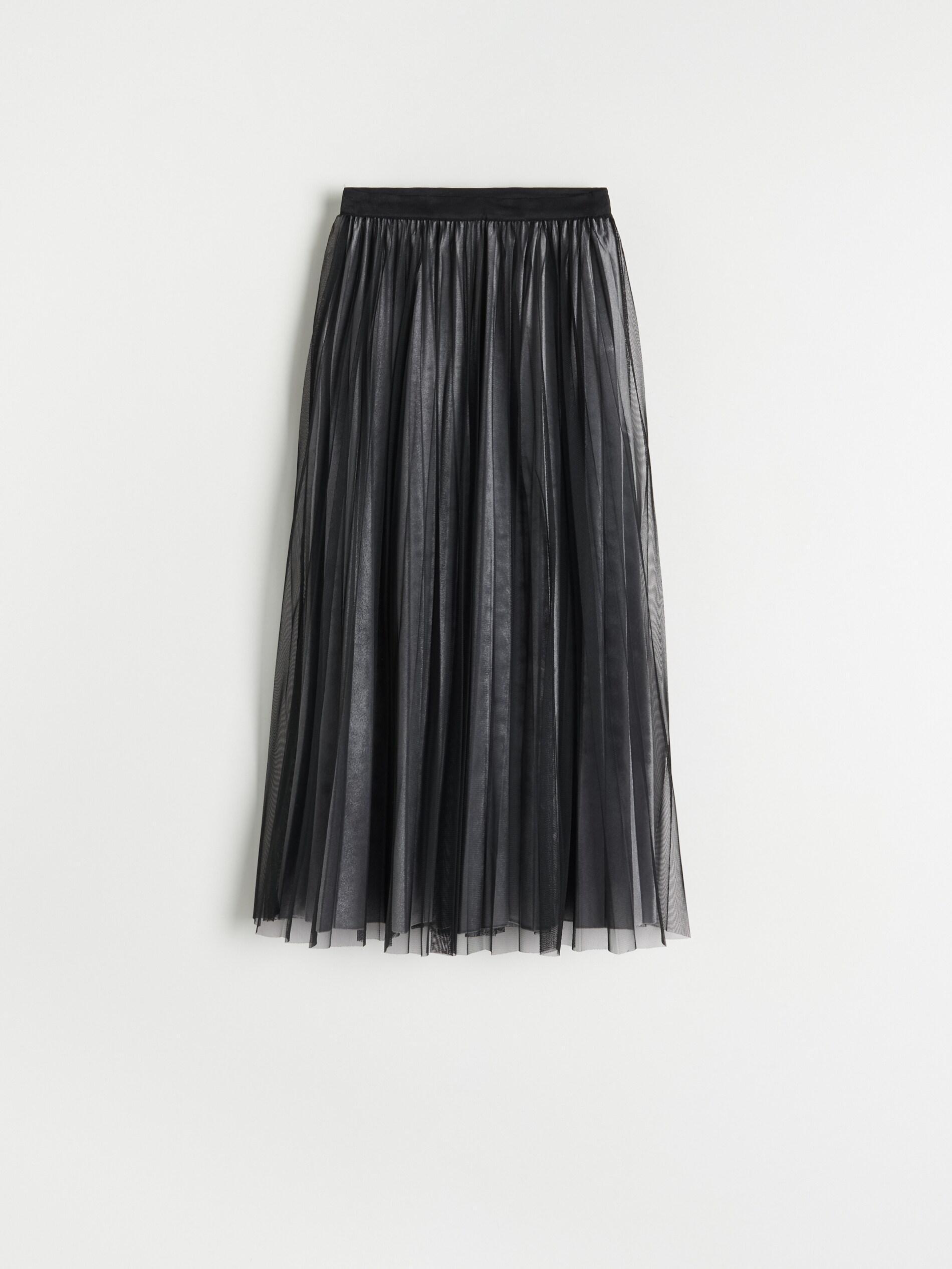 Black Midi Skirt, , large image number 3