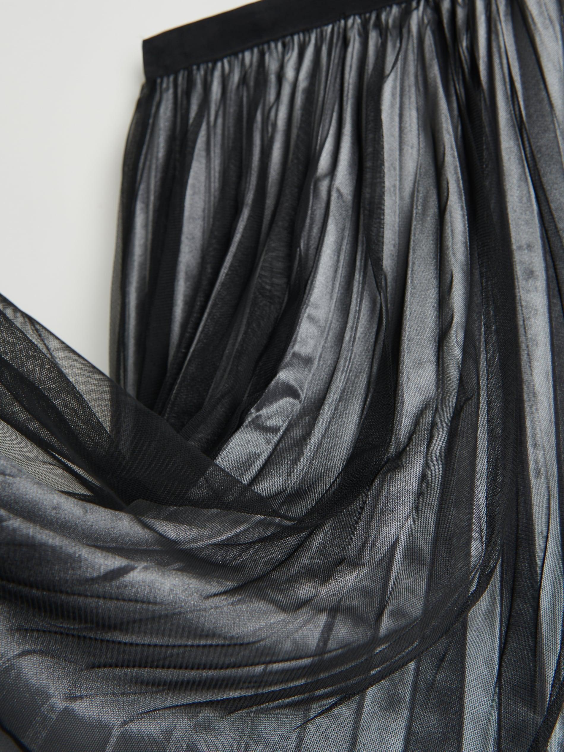 Black Midi Skirt, , large image number 4