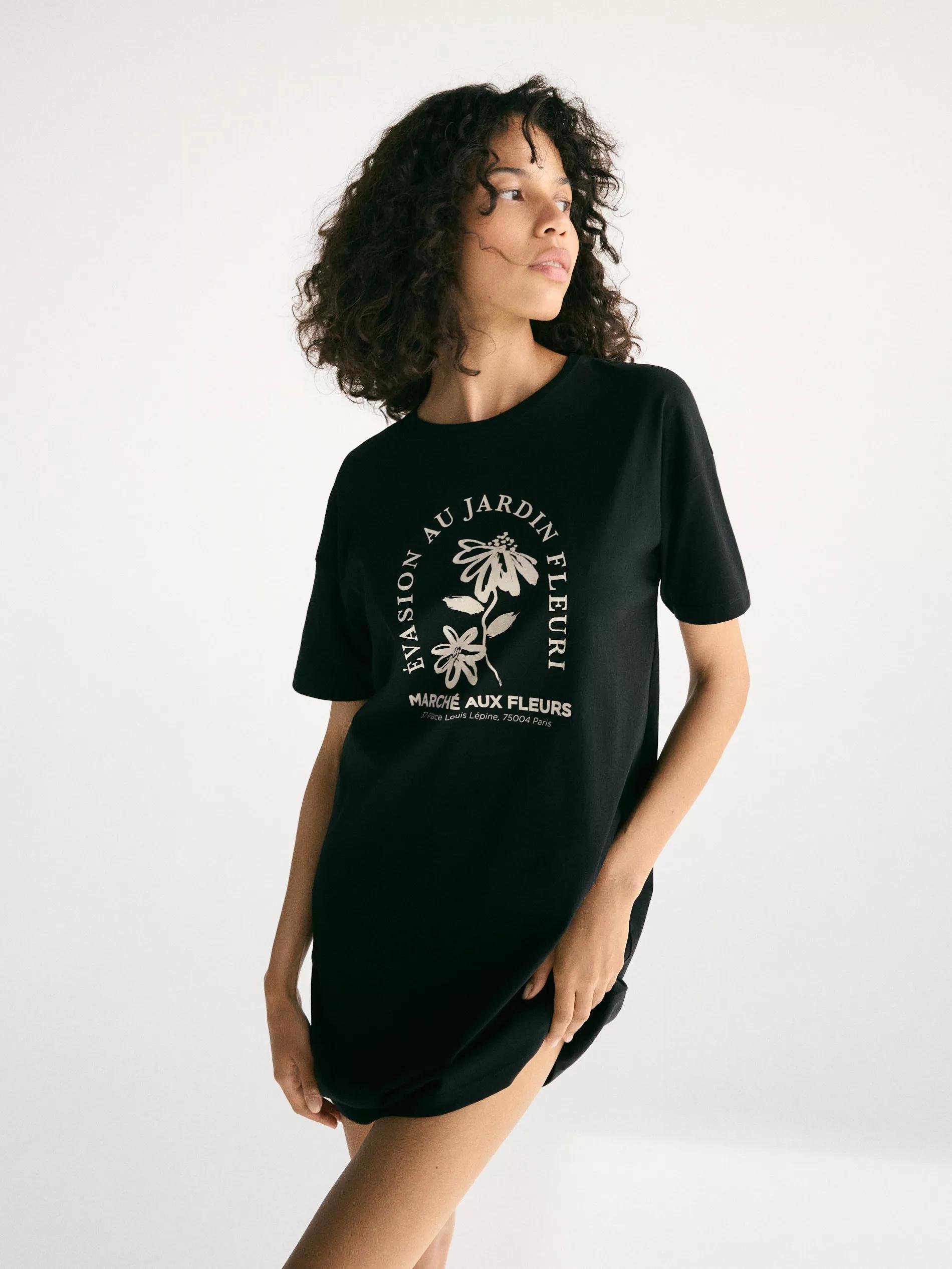 Black Nightdress, Black, medium