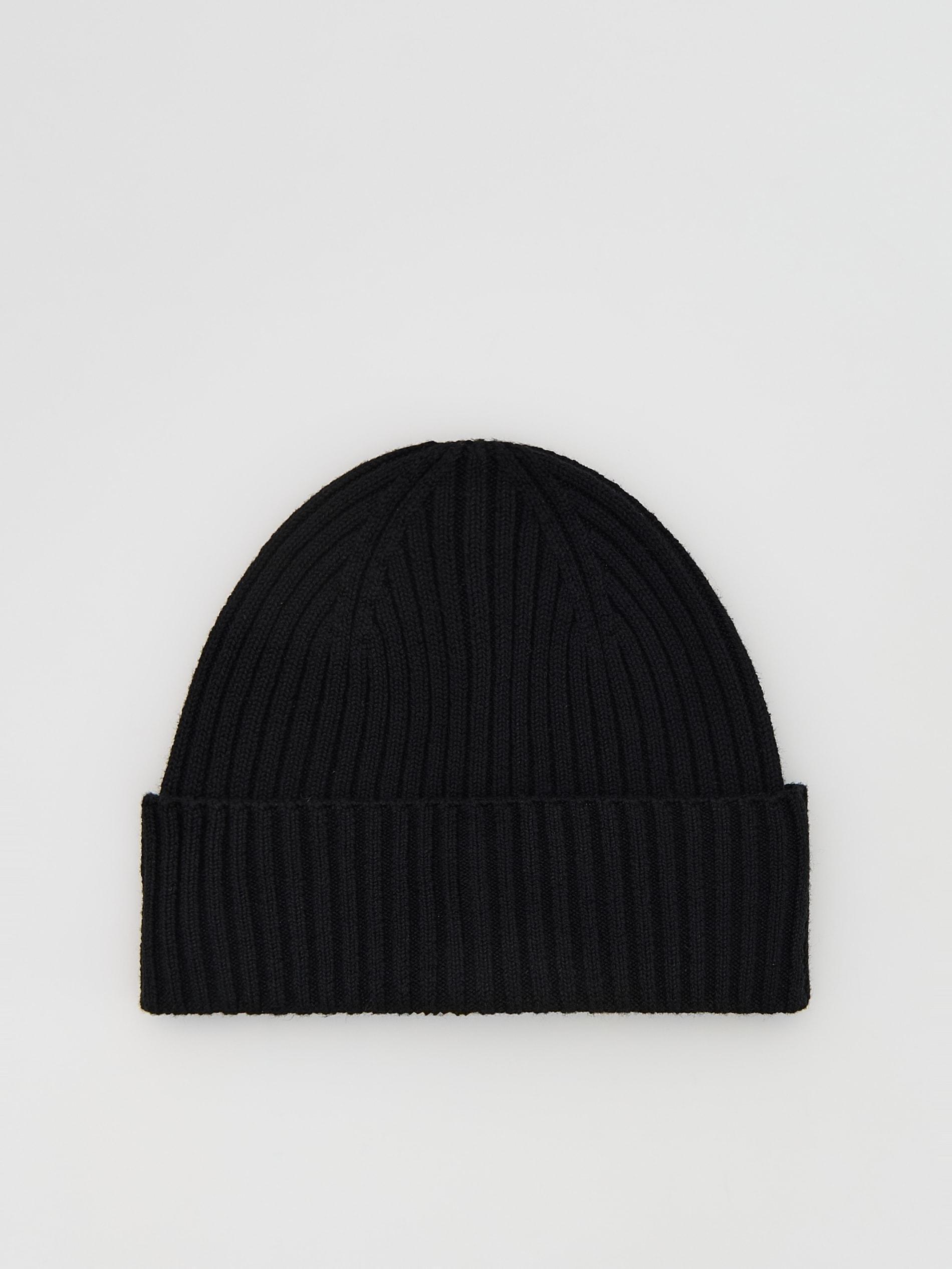 Black Beanie, Black, medium