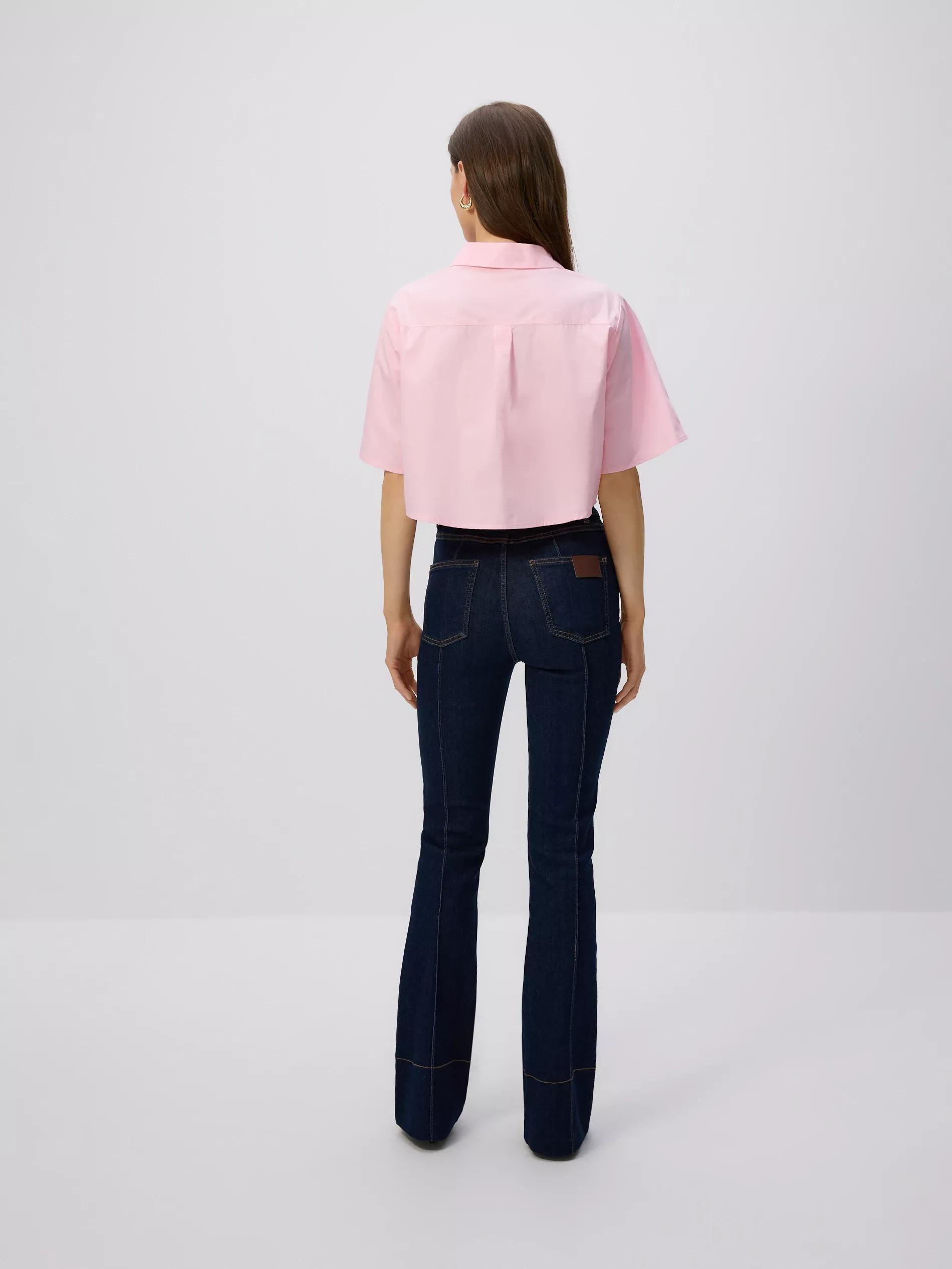 Pink Shirt With Tie Detail, , large image number 4