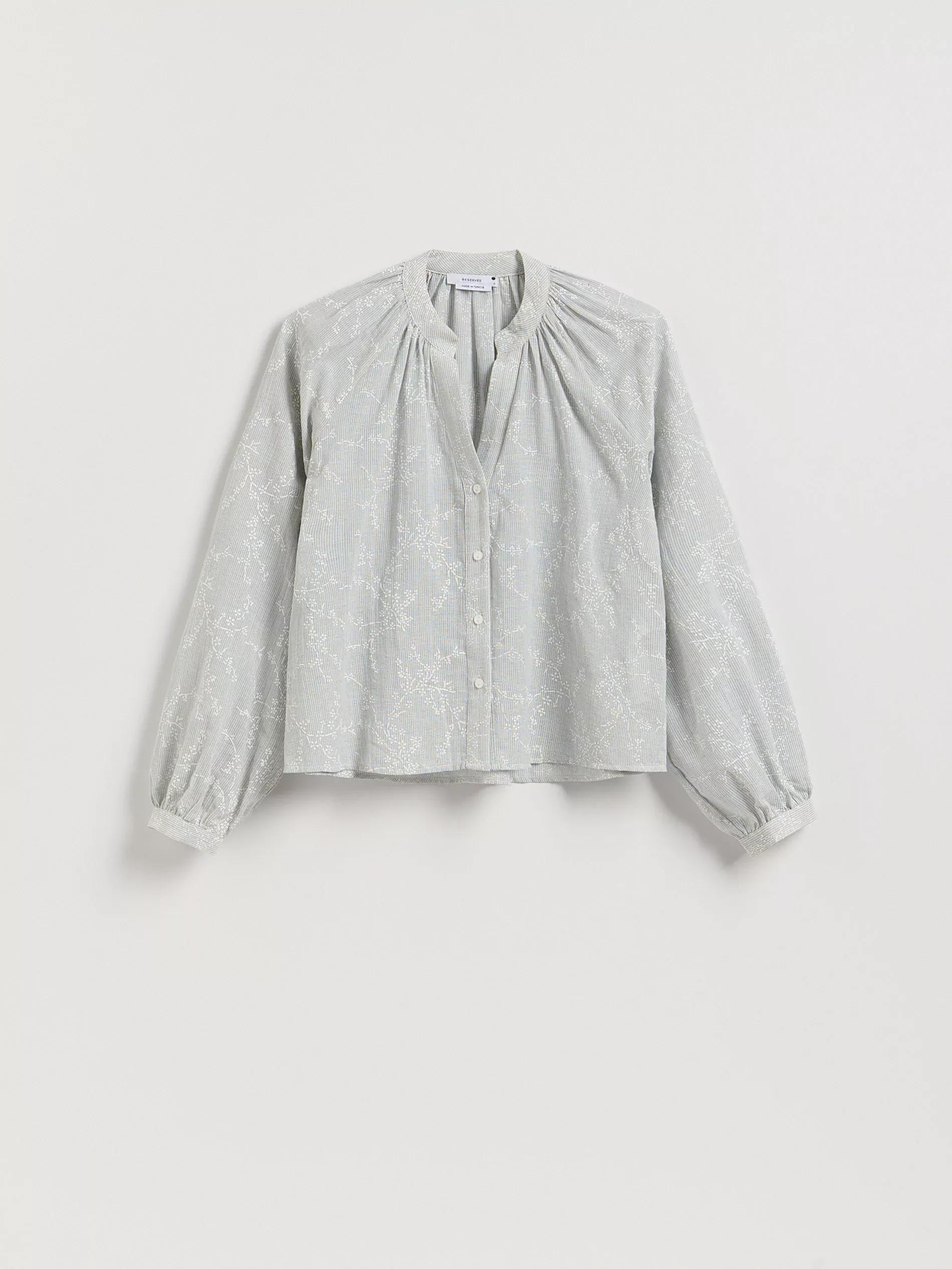 Blue Linen Blend Shirt, Blue, large image number 4