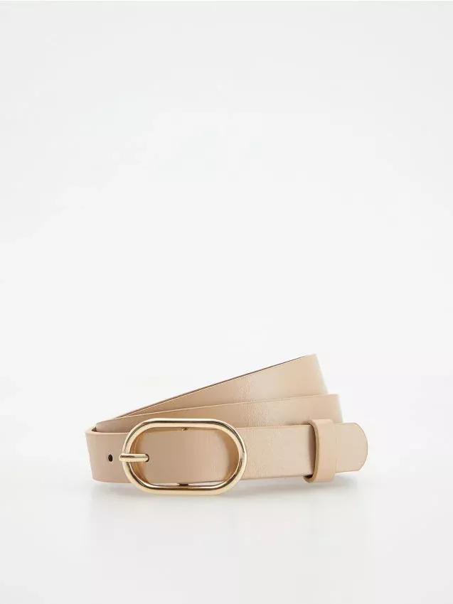 Beige Buckle Belt, , large image number 0