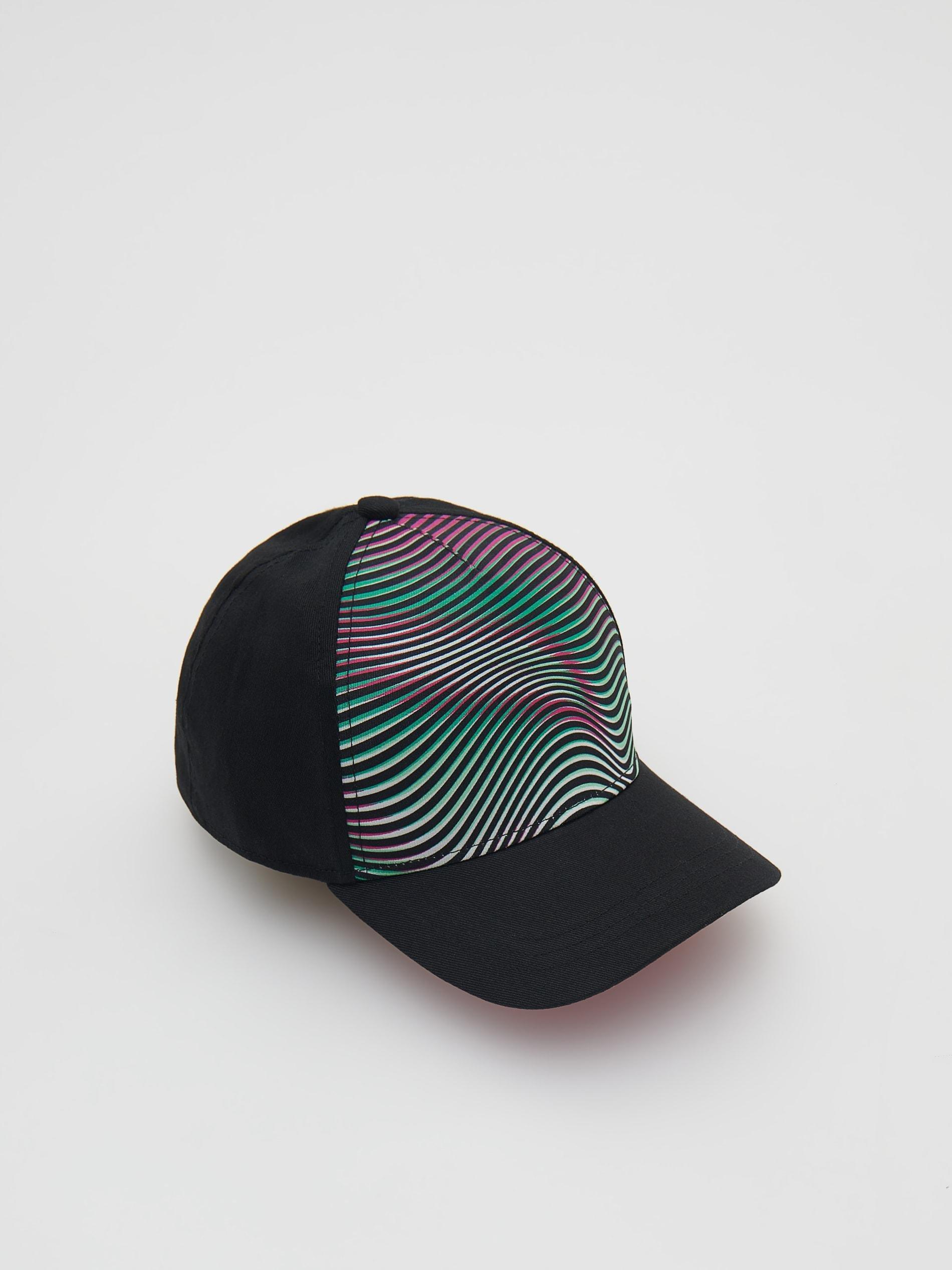 Black Two-Tone Cap, Kids, , large image number 0