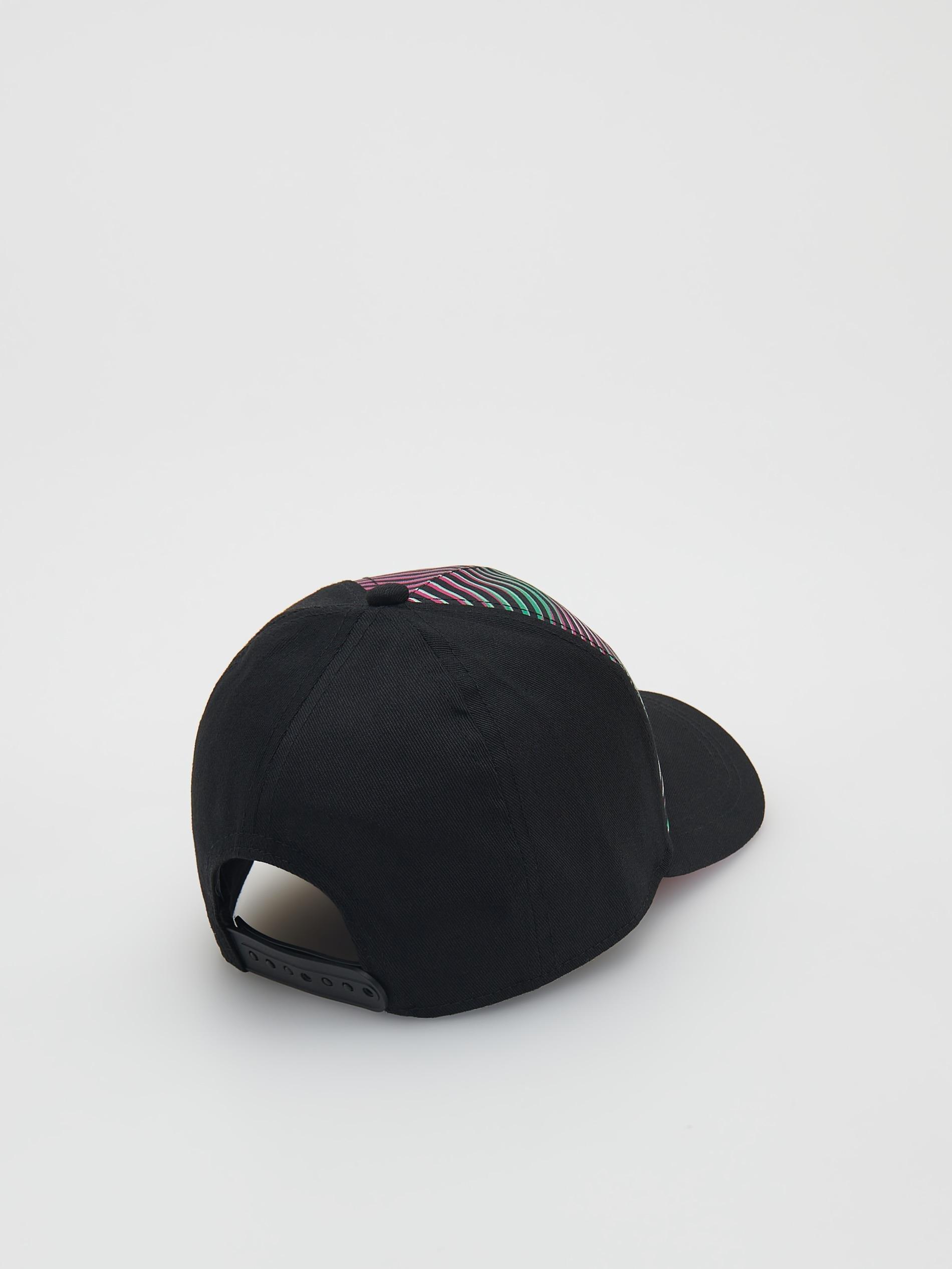 Black Two-Tone Cap, Kids, , large image number 1