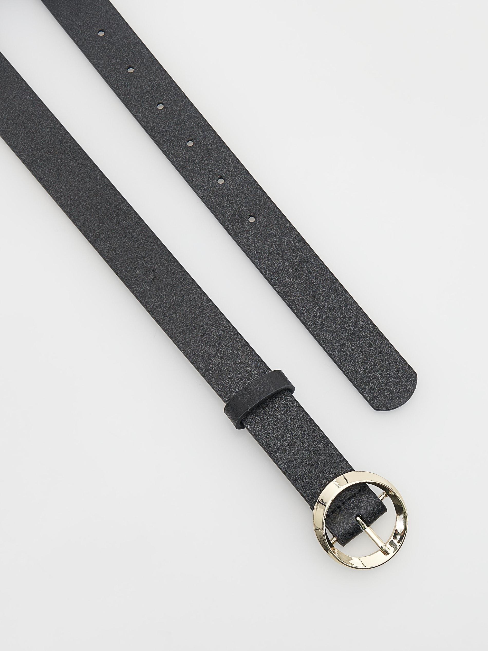 Black Combined Materials Belt, , large image number 1
