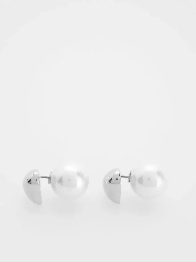 Multicolour Drop Earrings With Synthetic Pearls, Multicolor, large image number 0