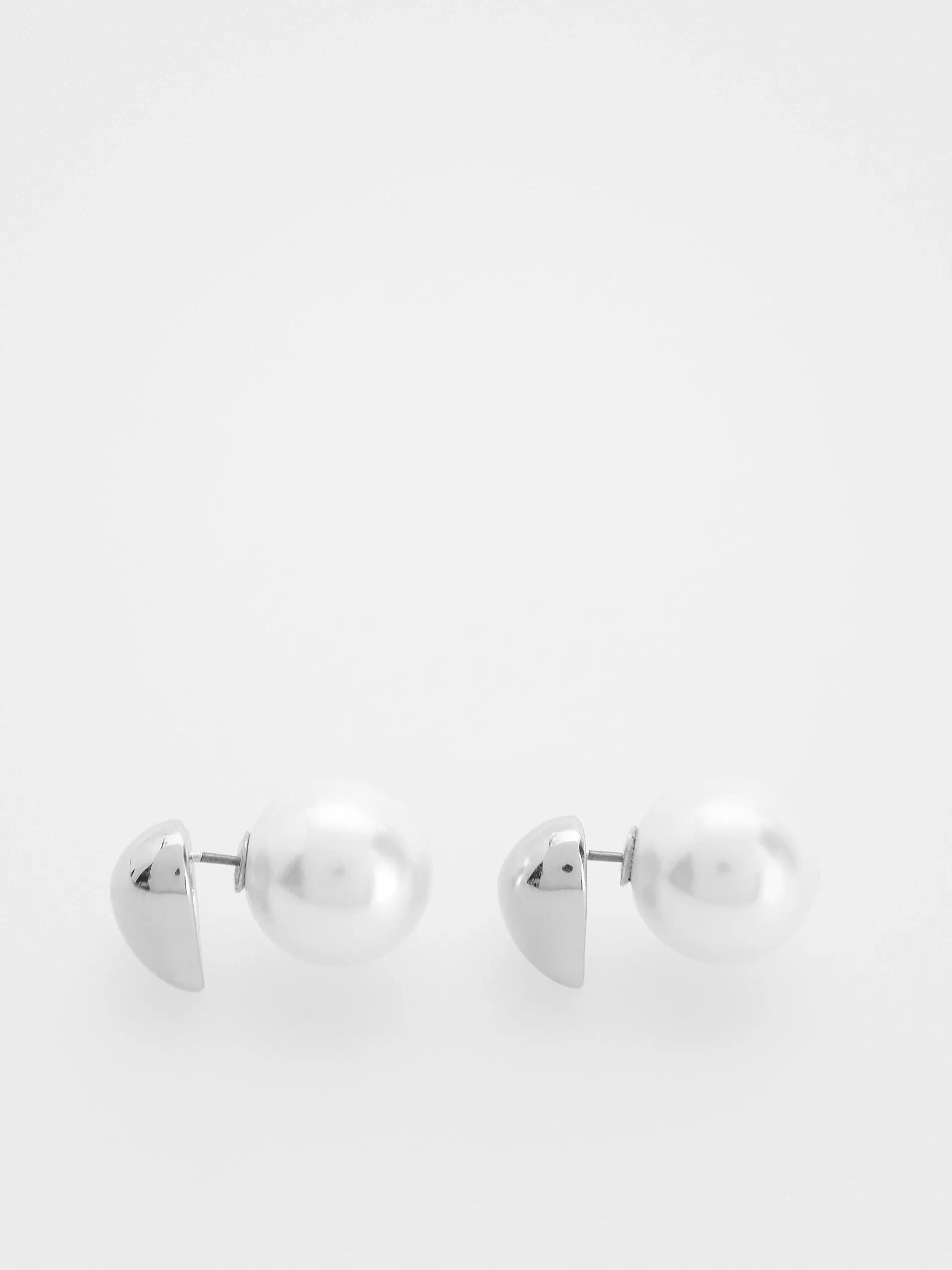 Multicolour Drop Earrings With Synthetic Pearls, Multicolor, large image number 4
