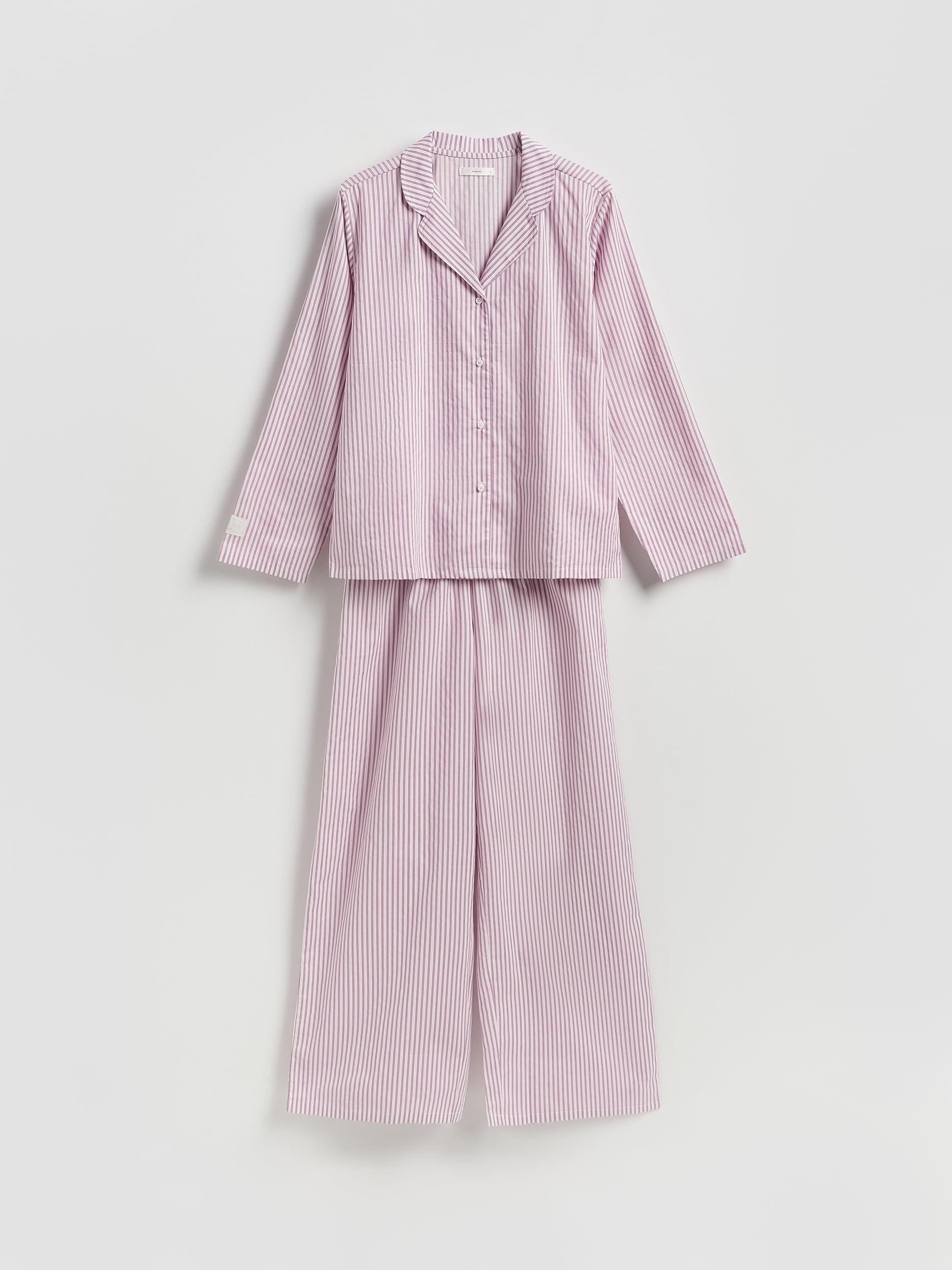 Purple Two Piece Cotton Pyjama Set, Purple, large image number 3